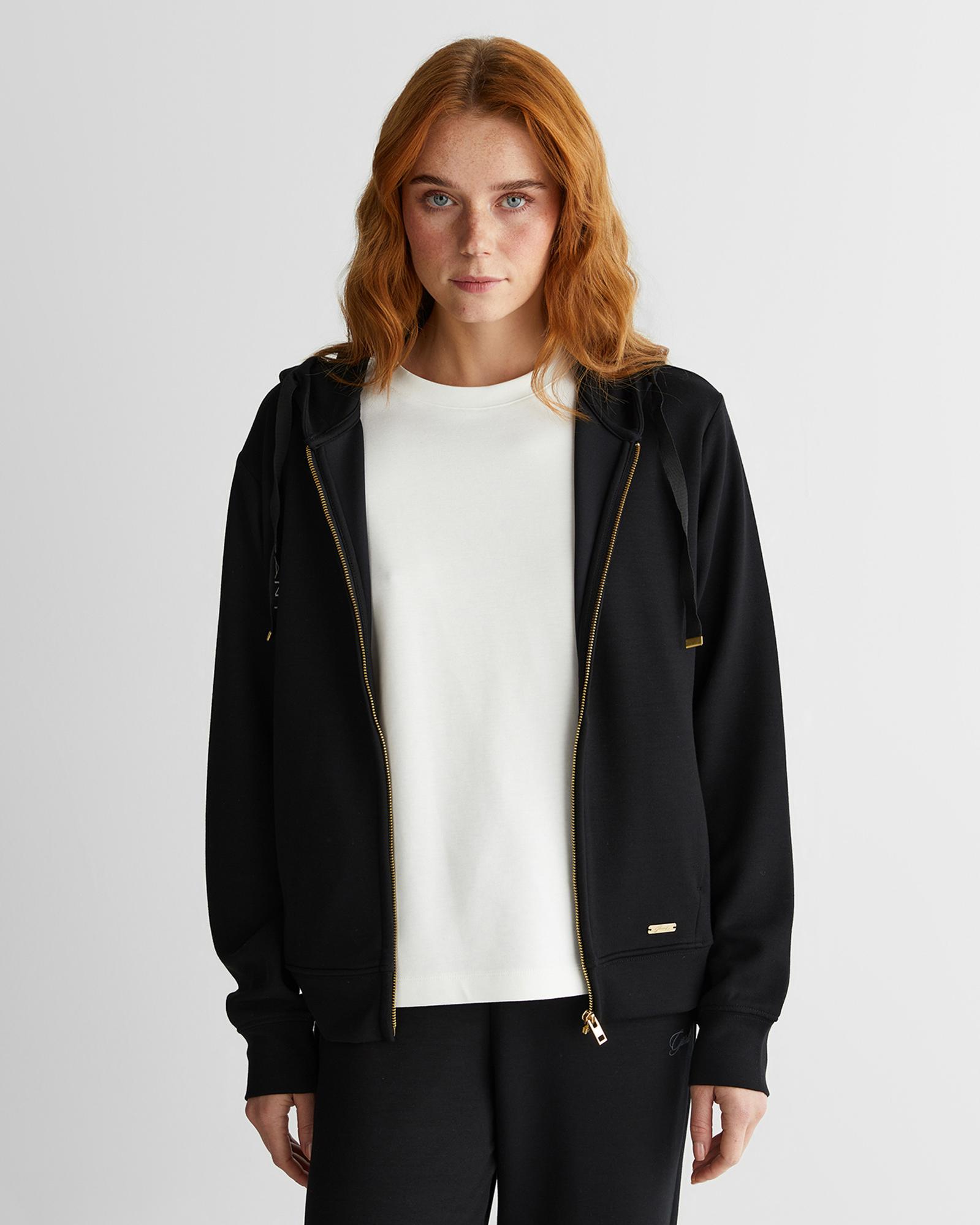 GANT Kadın Siyah Kapüşonlu Sweatshirt