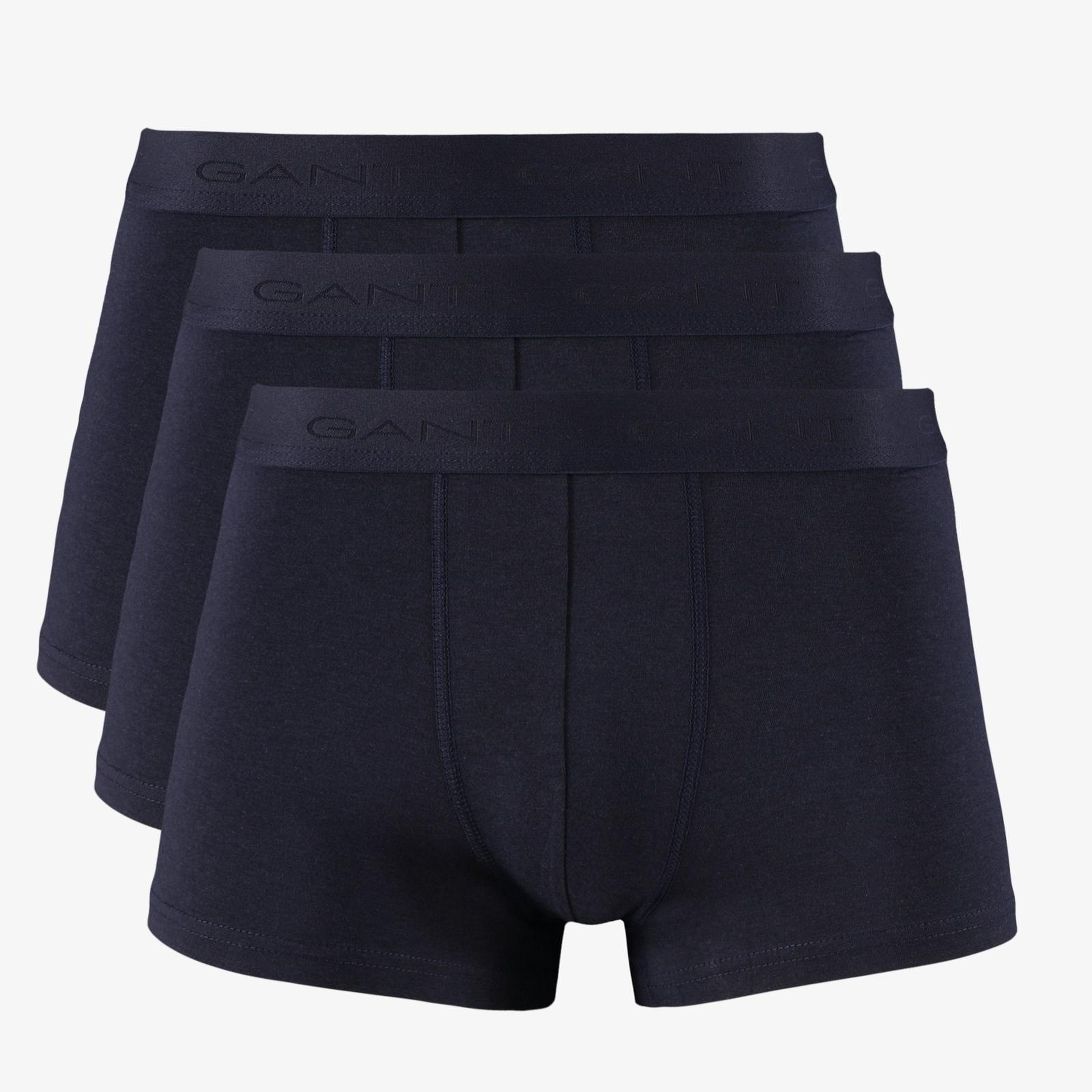 GANT Erkek Lacivert Slim Fit 3'lü Logolu Boxer