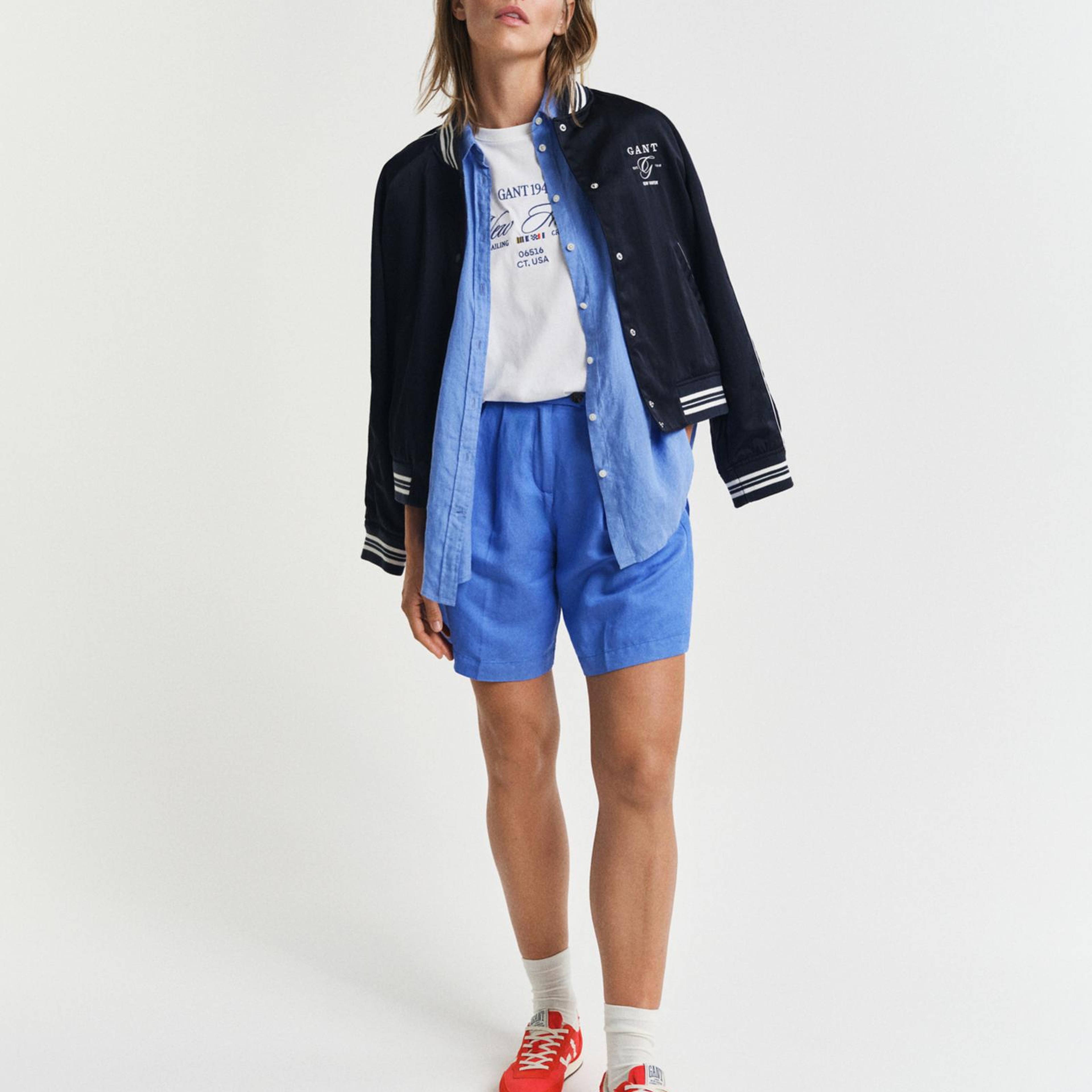 GANT Kadın Mavi Relaxed Fit Şort