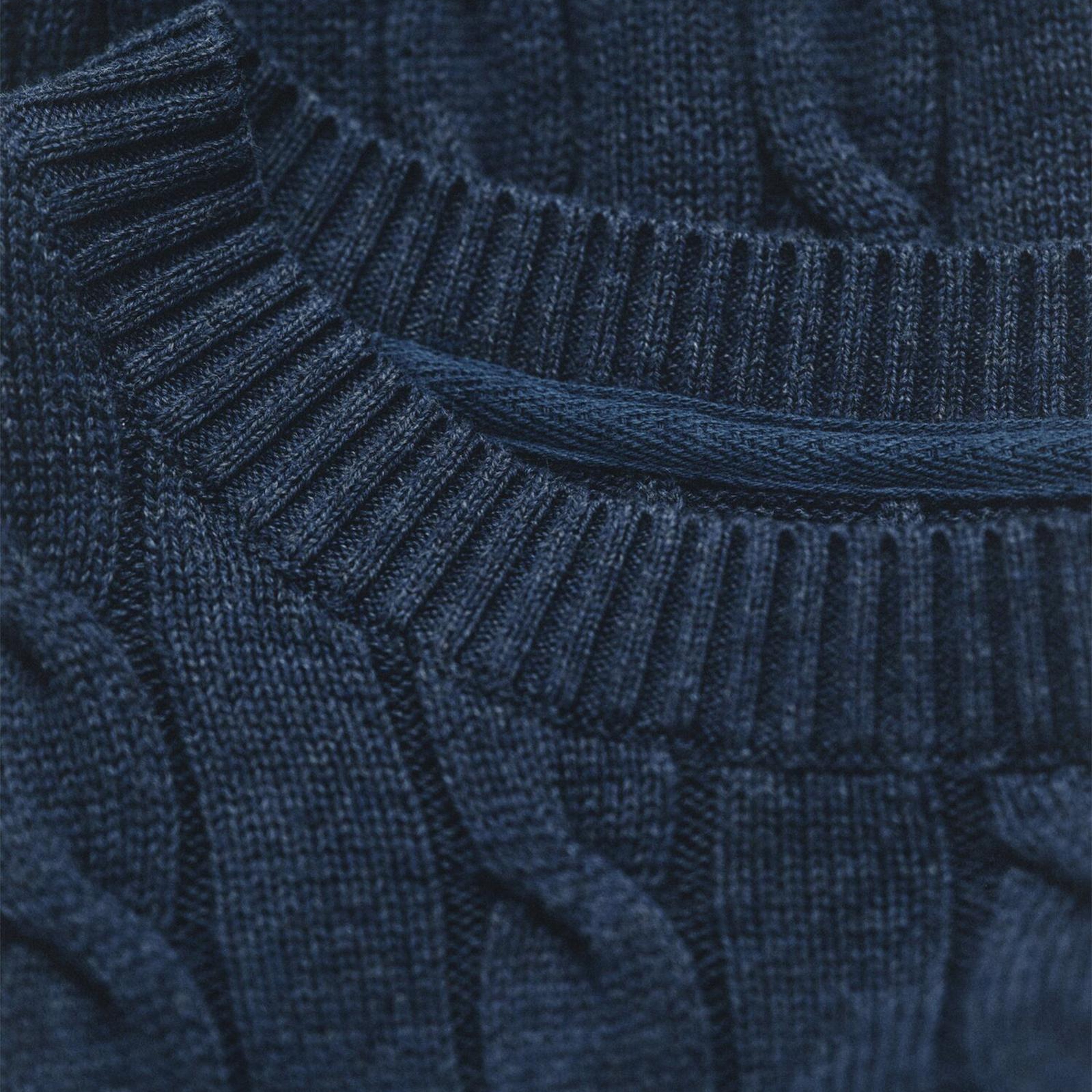 GANT Erkek Lacivert Regular Fit Bisiklet Yaka Örgü Kazak