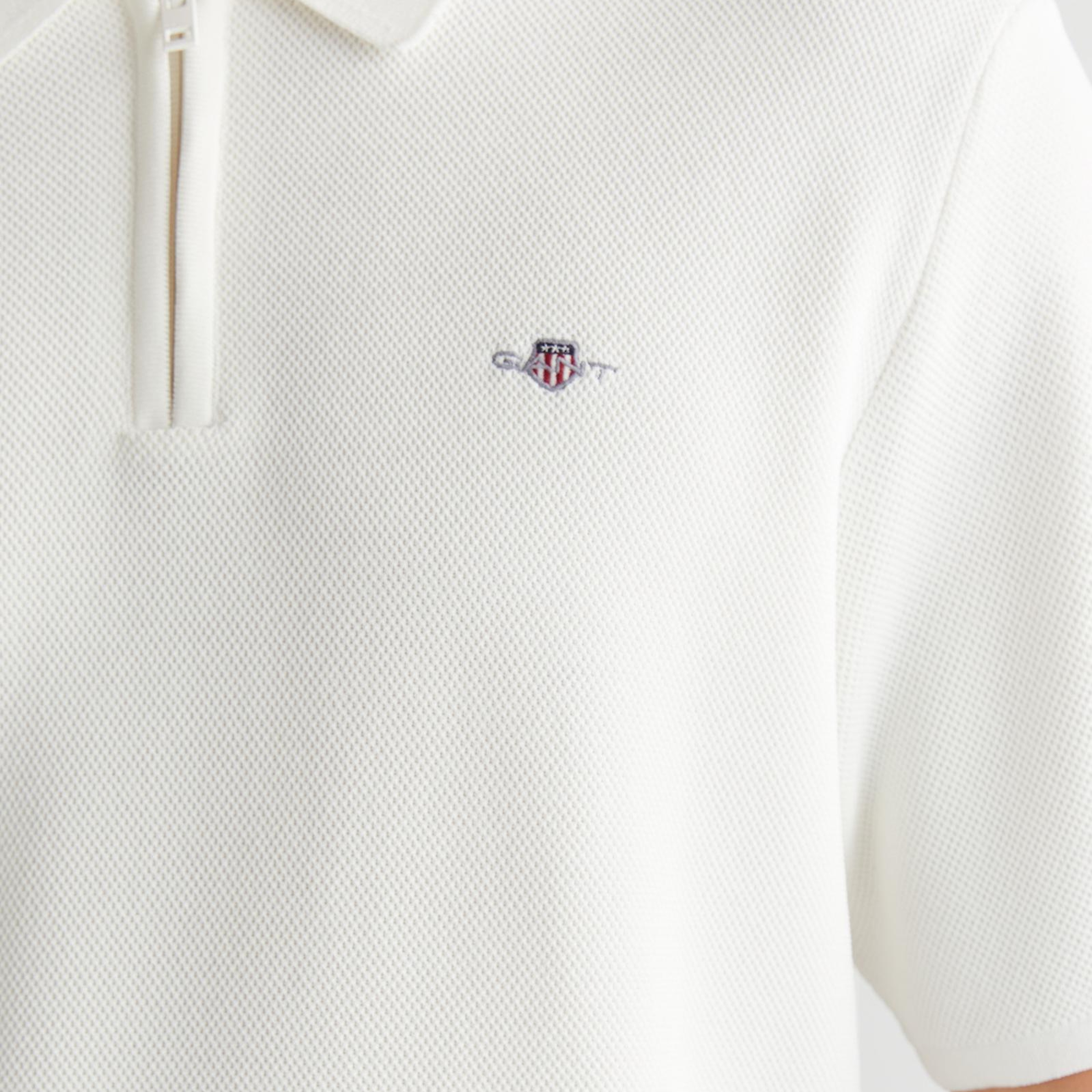 GANT Erkek Krem Regular Fit Triko Polo