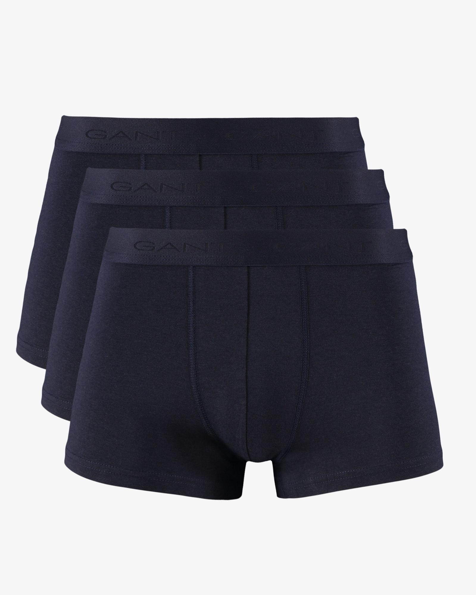 GANT Erkek Lacivert Slim Fit 3'lü Logolu Boxer