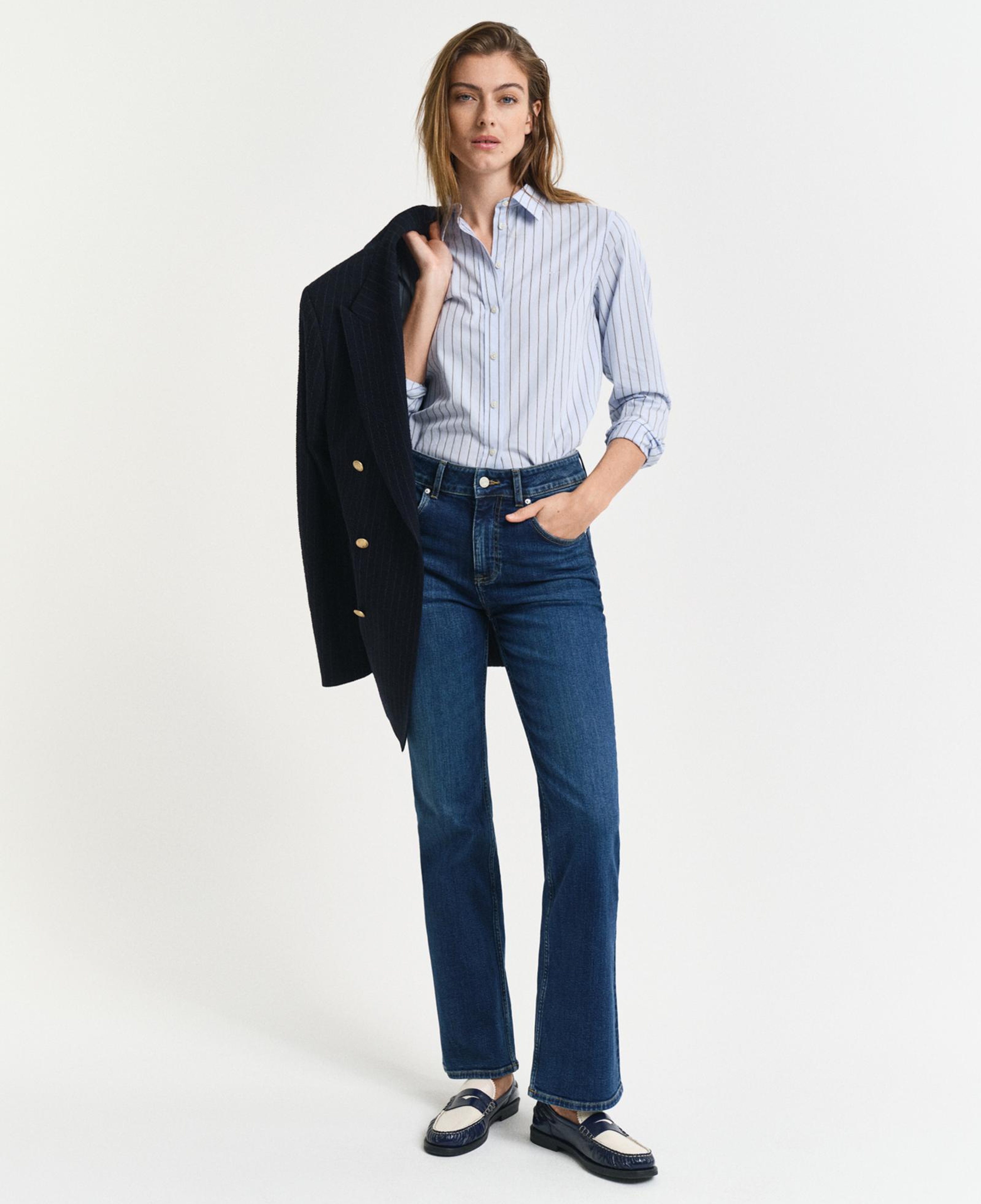 GANT Kadın Lacivert Slim Fit Flare Jean