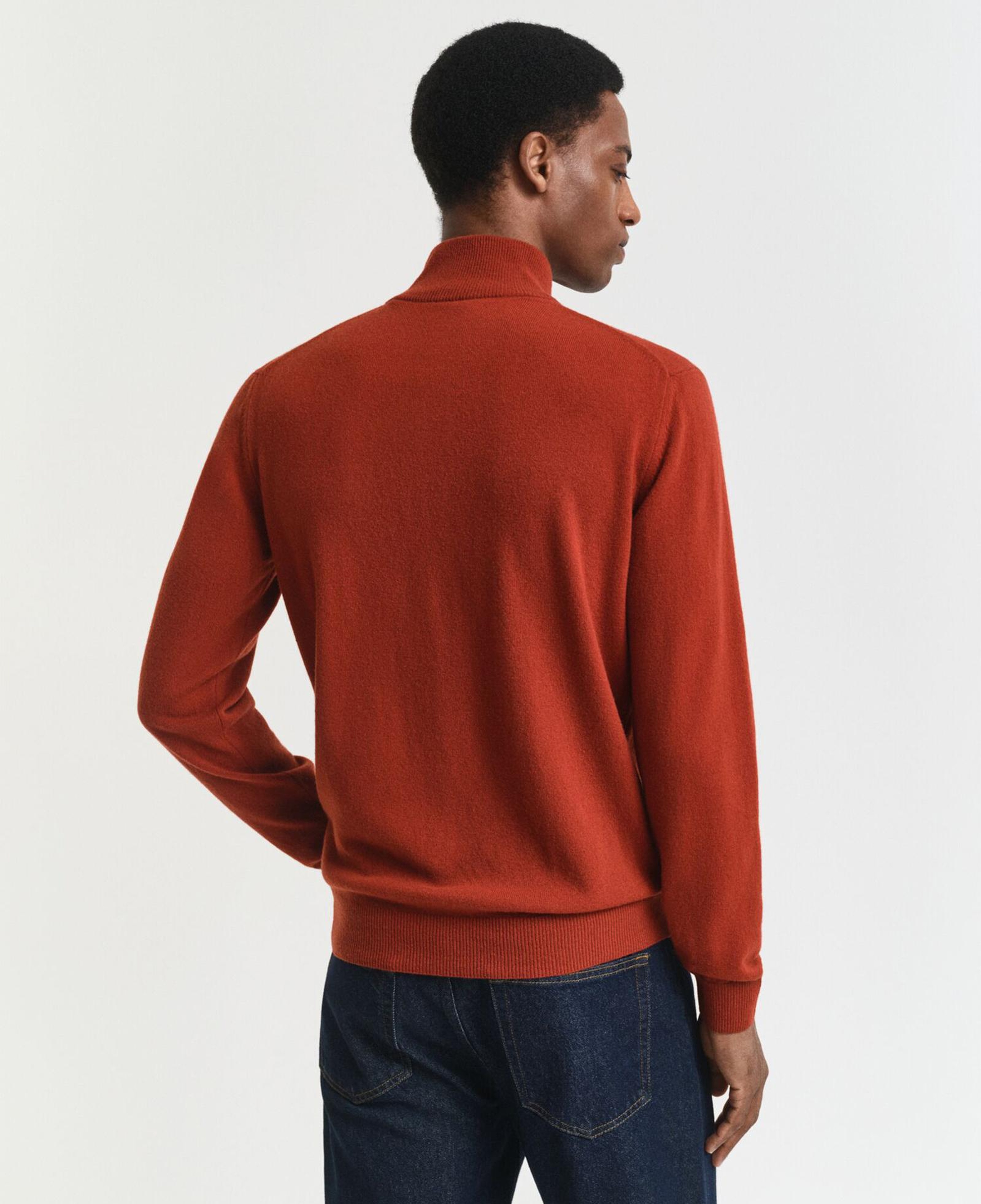 GANT Erkek Kırmızı Regular Fit Yarım Fermuarlı Kazak
