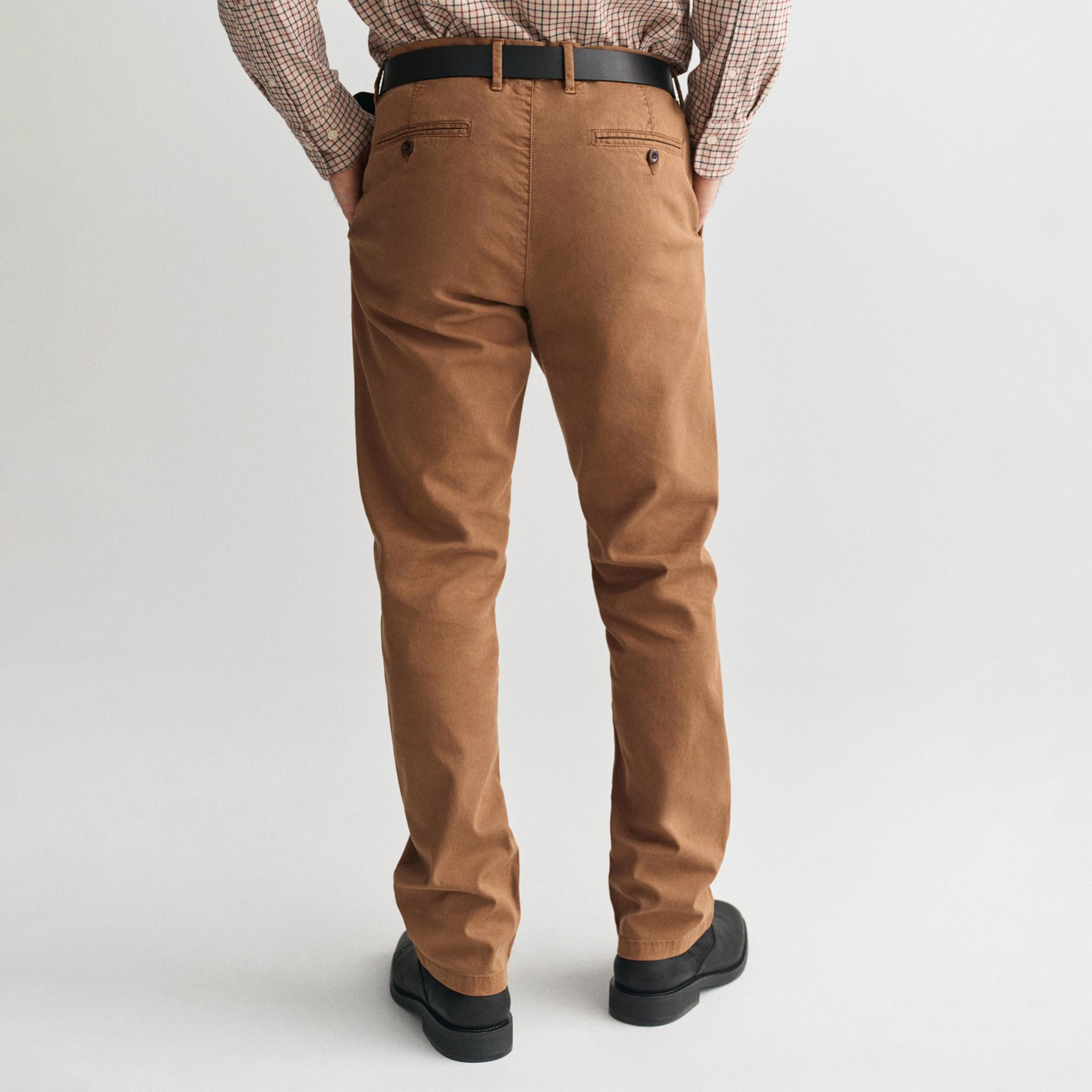 GANT Erkek Kahverengi Slim Fit Pantolon