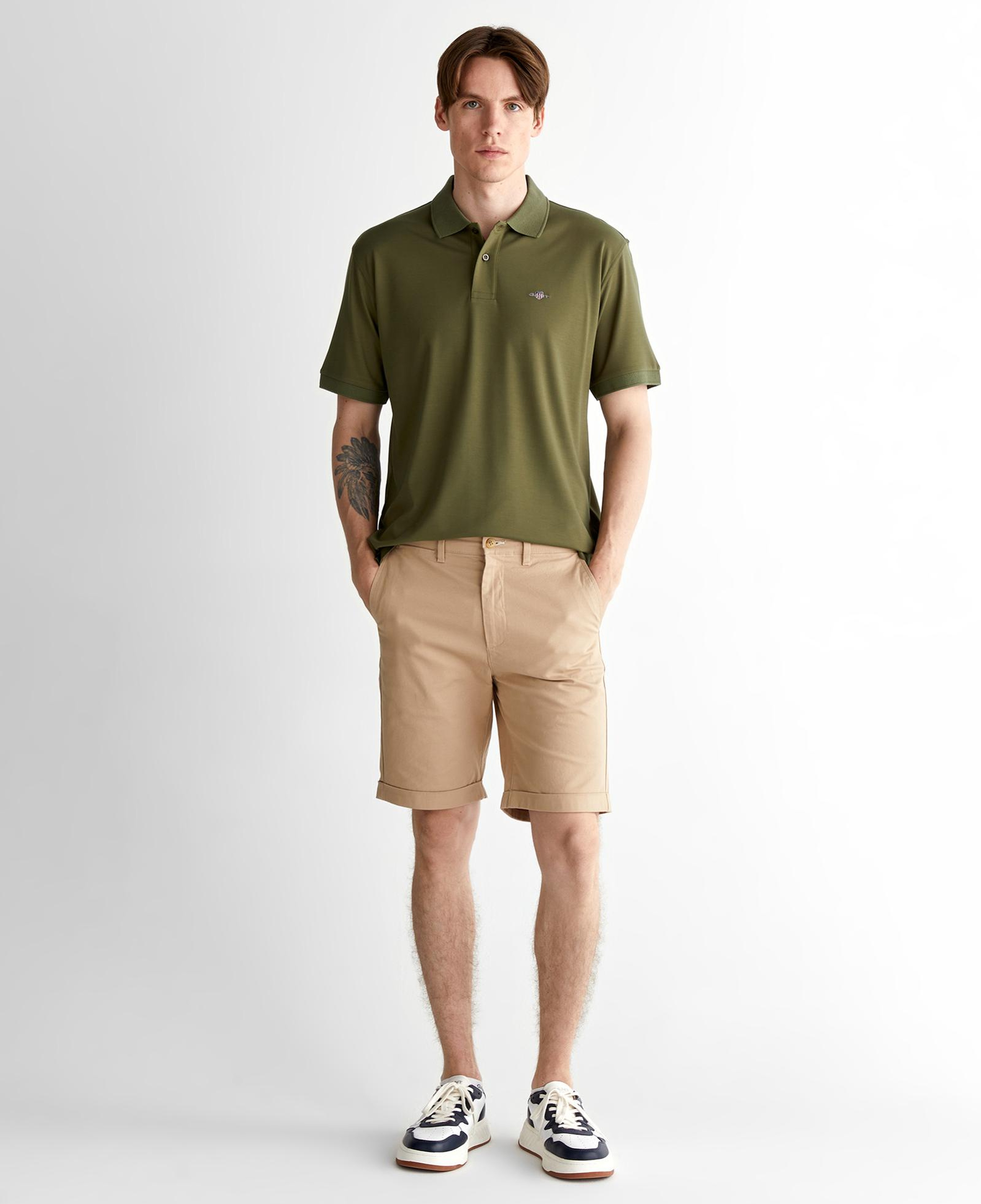 GANT Erkek Yeşil Relaxed Fit Polo
