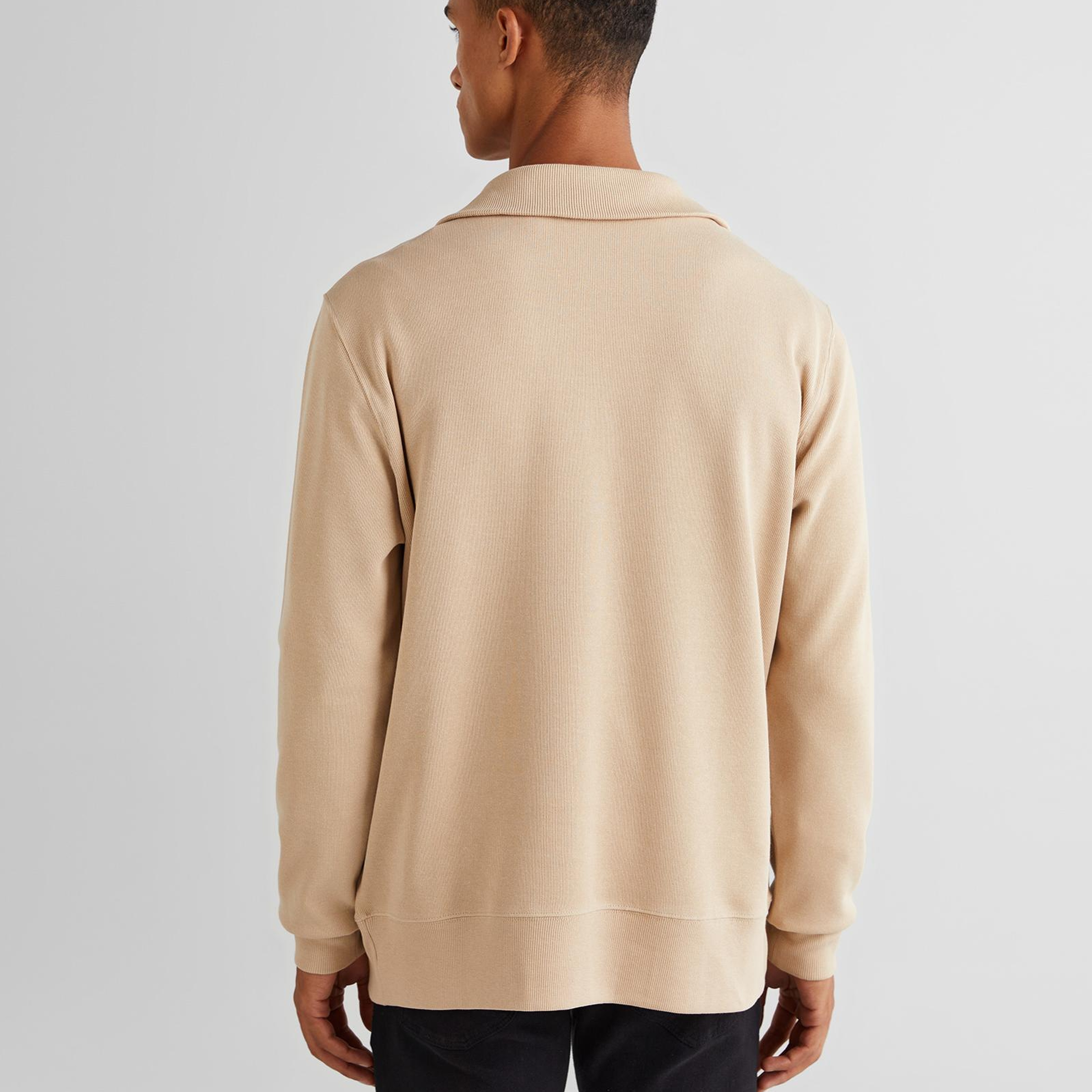 GANT Erkek Bej Regular Fit Yarım Fermuarlı Sweatshirt