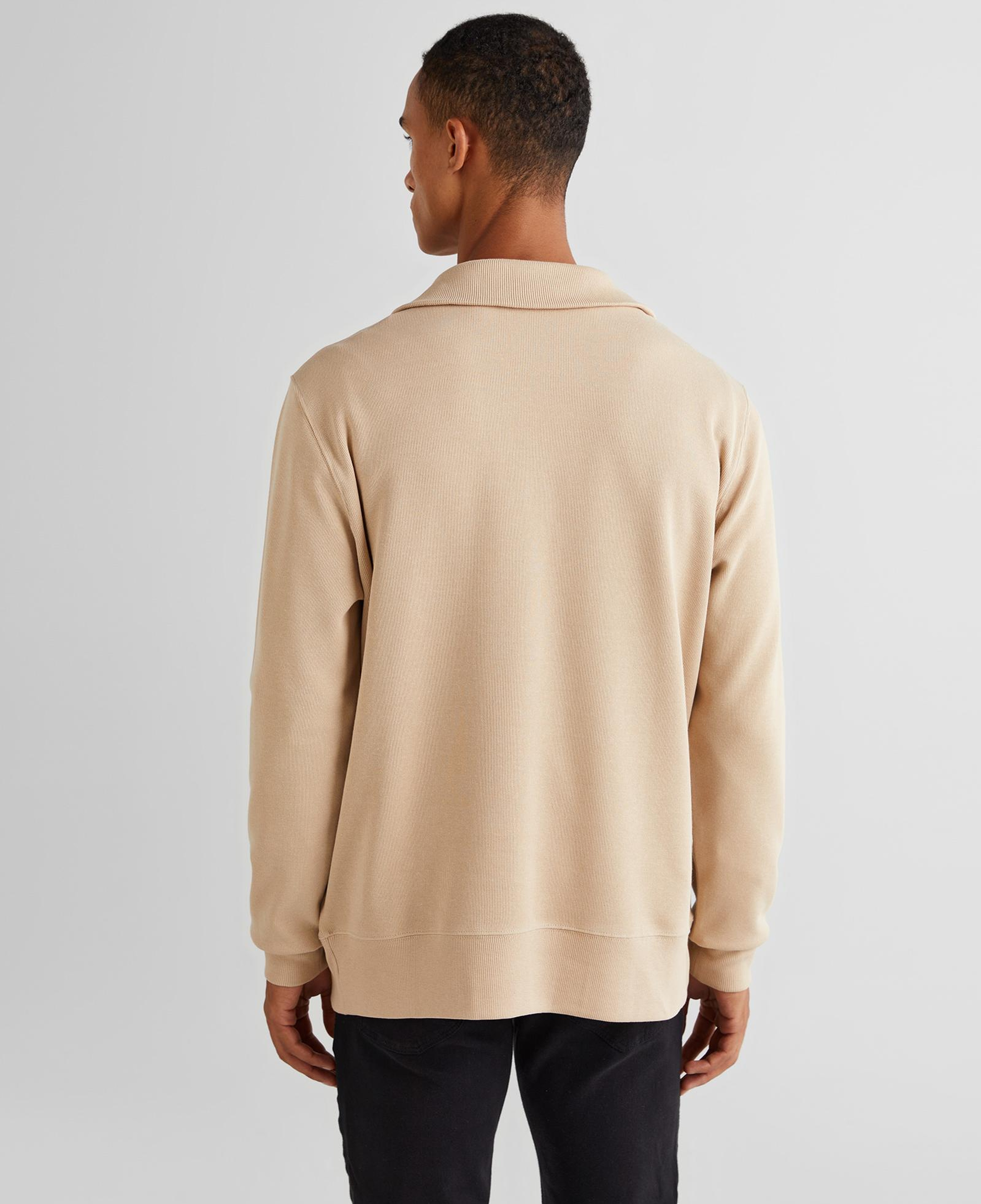 GANT Erkek Bej Regular Fit Yarım Fermuarlı Sweatshirt
