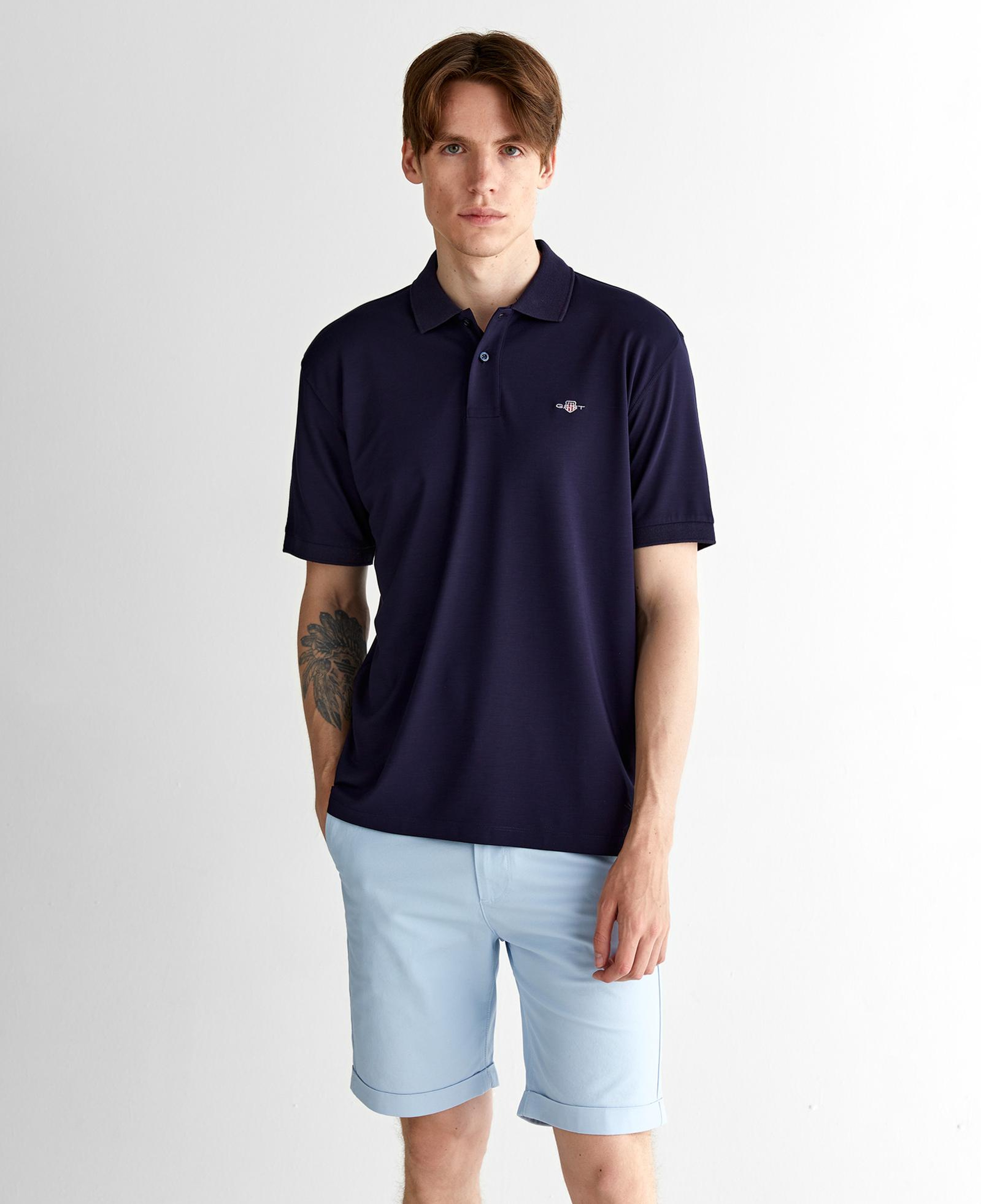 GANT Erkek Lacivert Relaxed Fit Polo