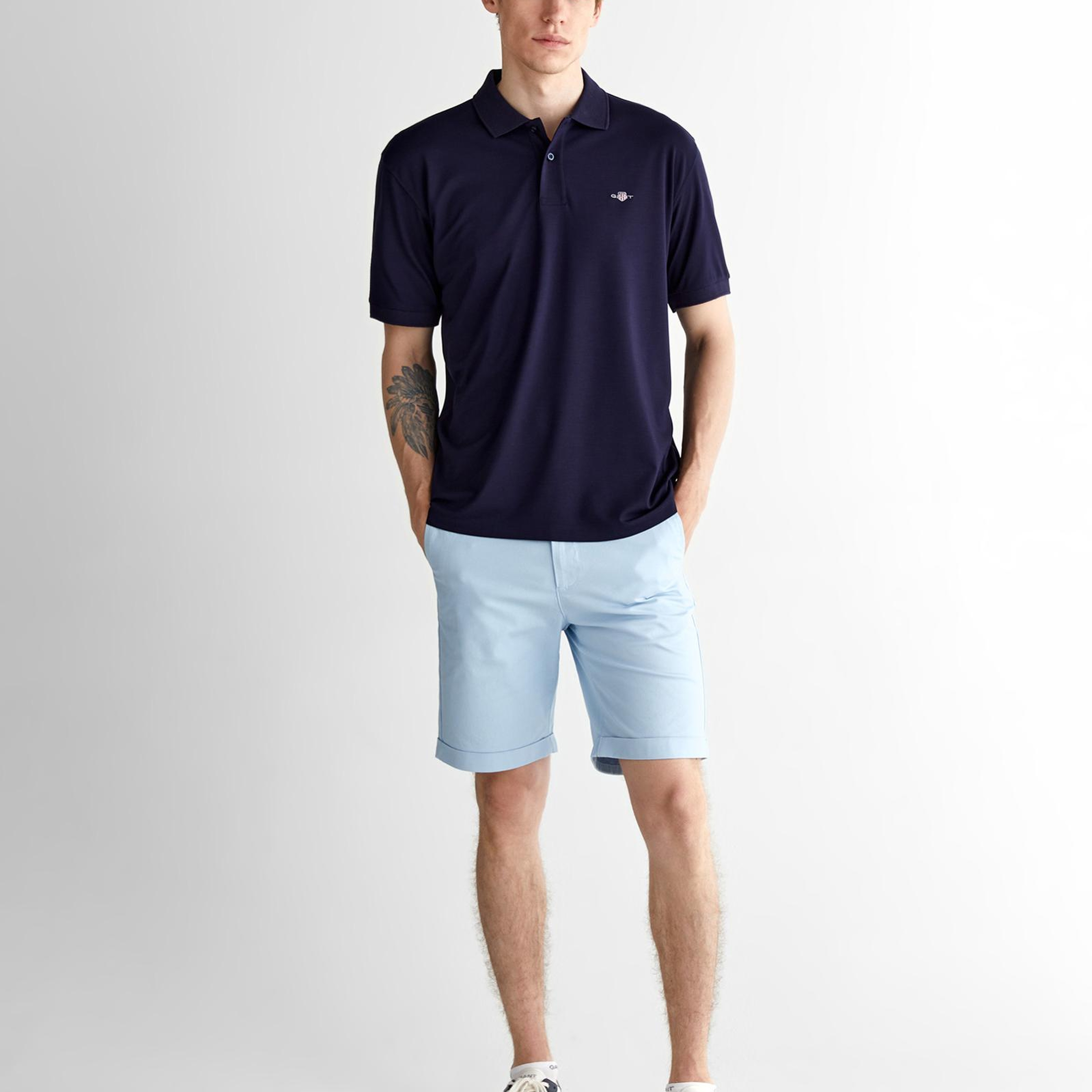 GANT Erkek Lacivert Relaxed Fit Polo