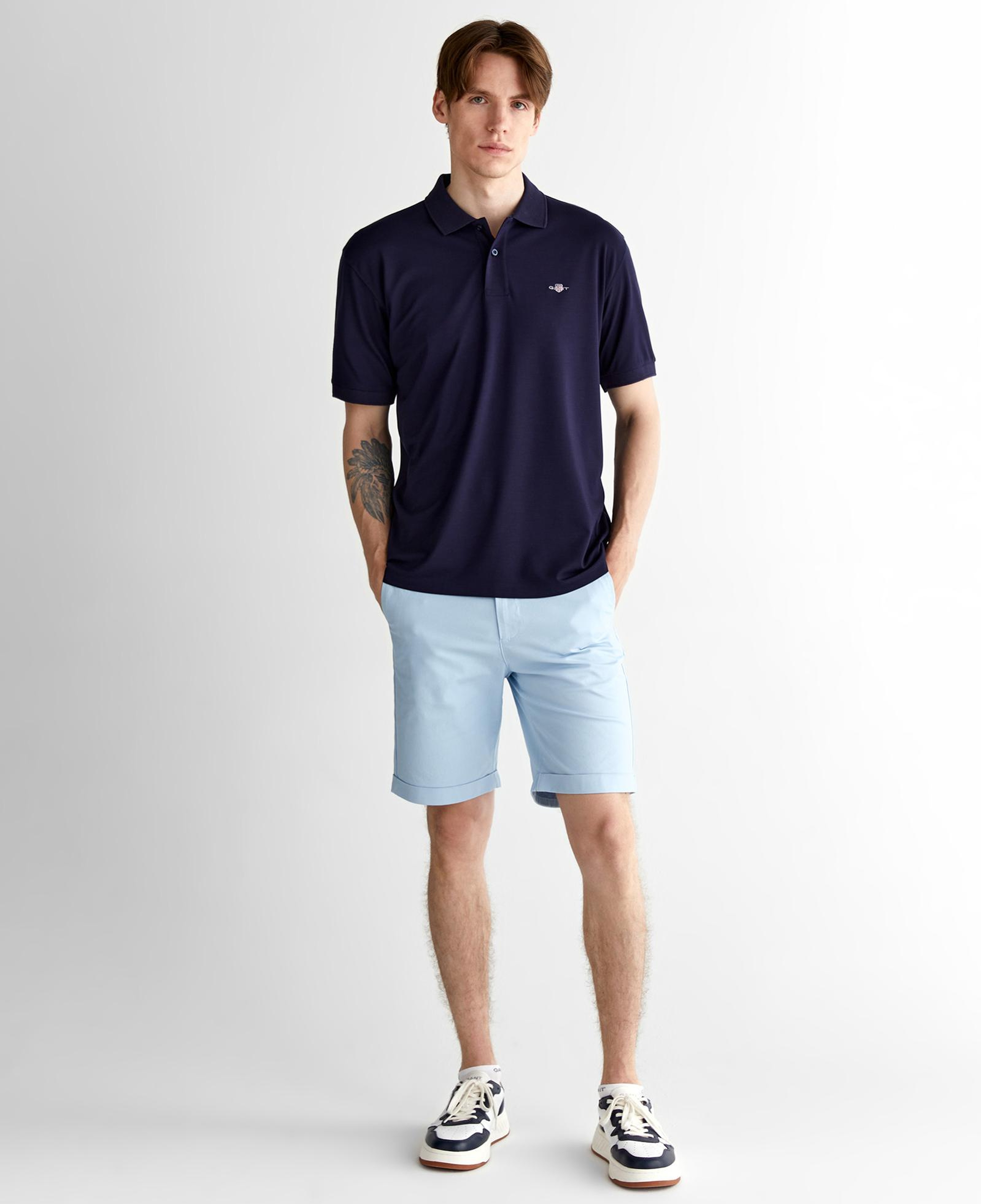 GANT Erkek Lacivert Relaxed Fit Polo