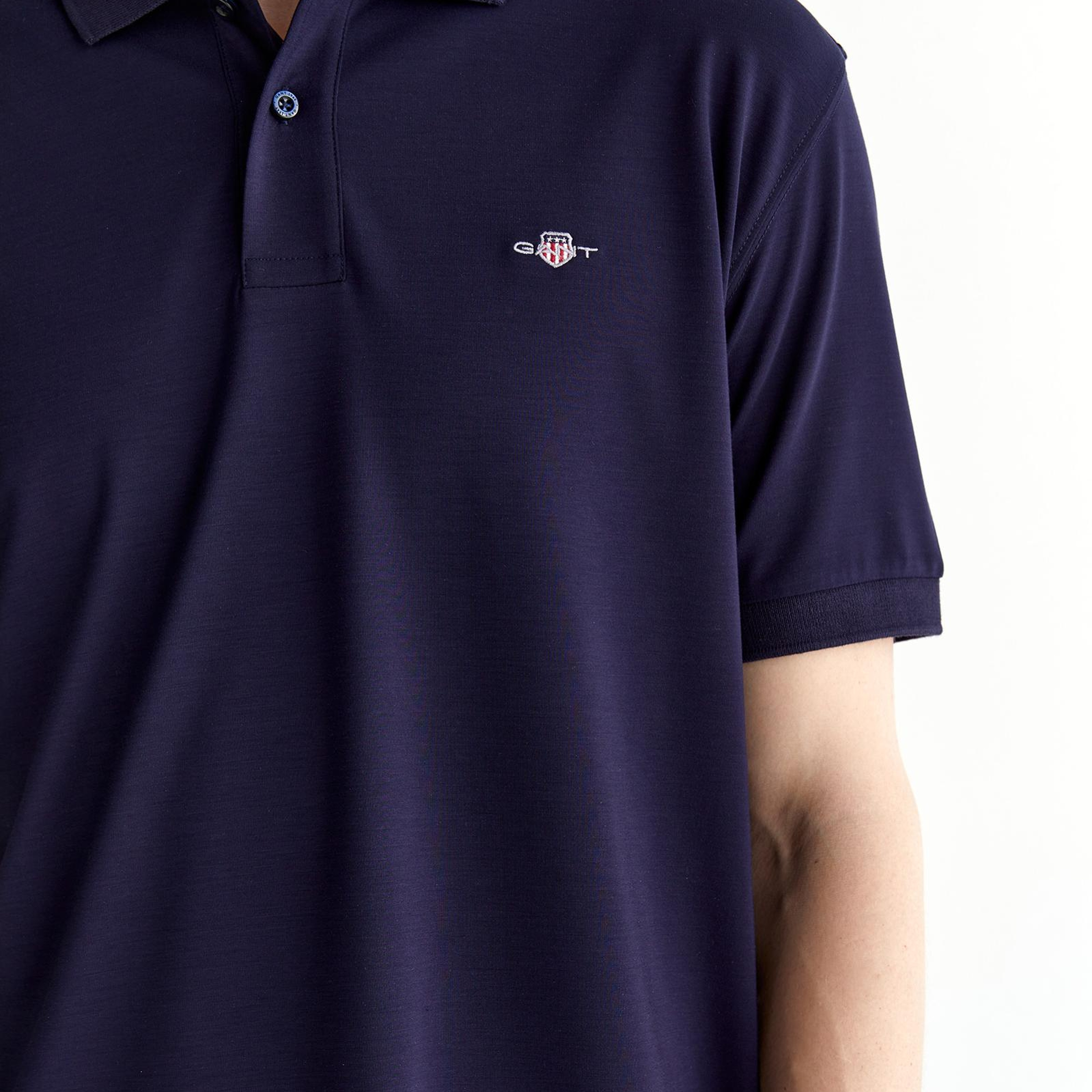 GANT Erkek Lacivert Relaxed Fit Polo