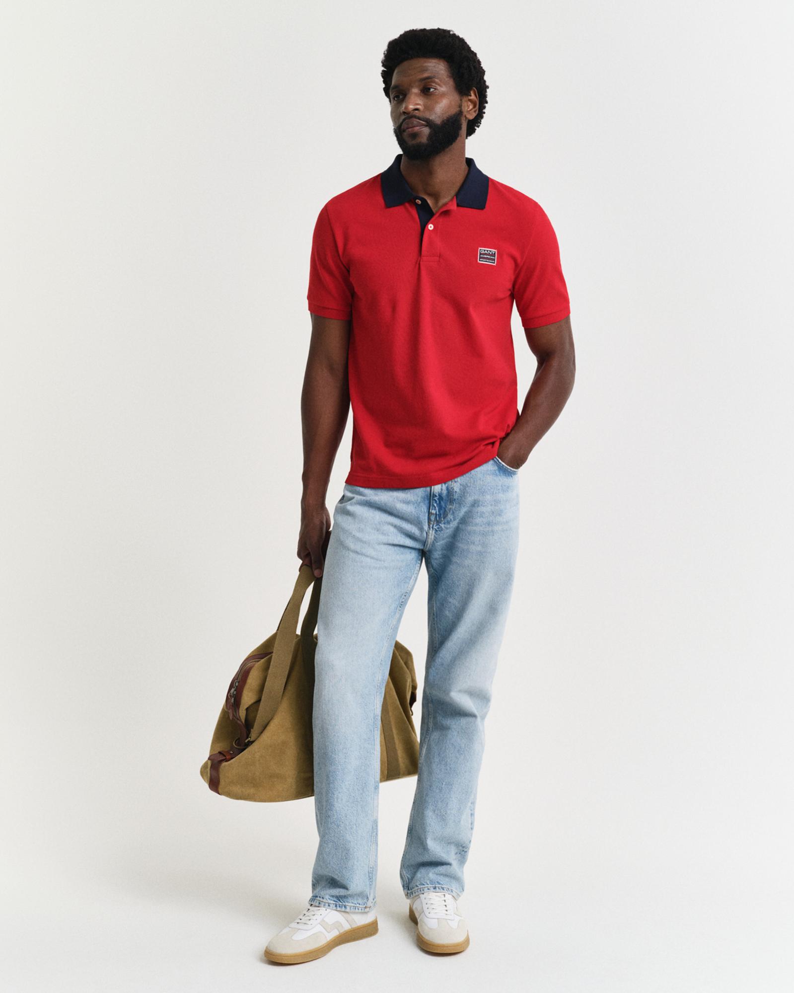 GANT Erkek Kırmızı Regular Fit Polo