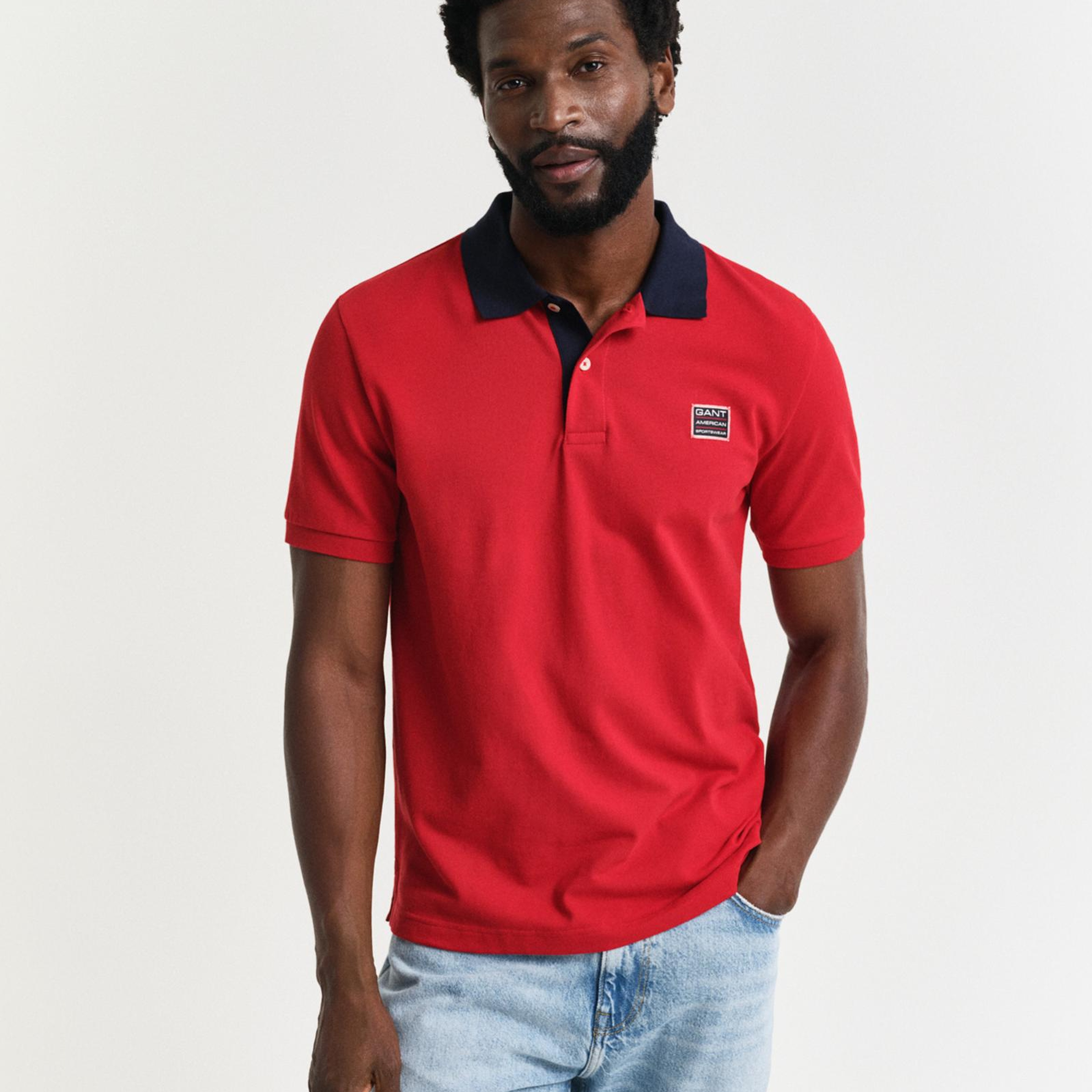 GANT Erkek Kırmızı Regular Fit Polo