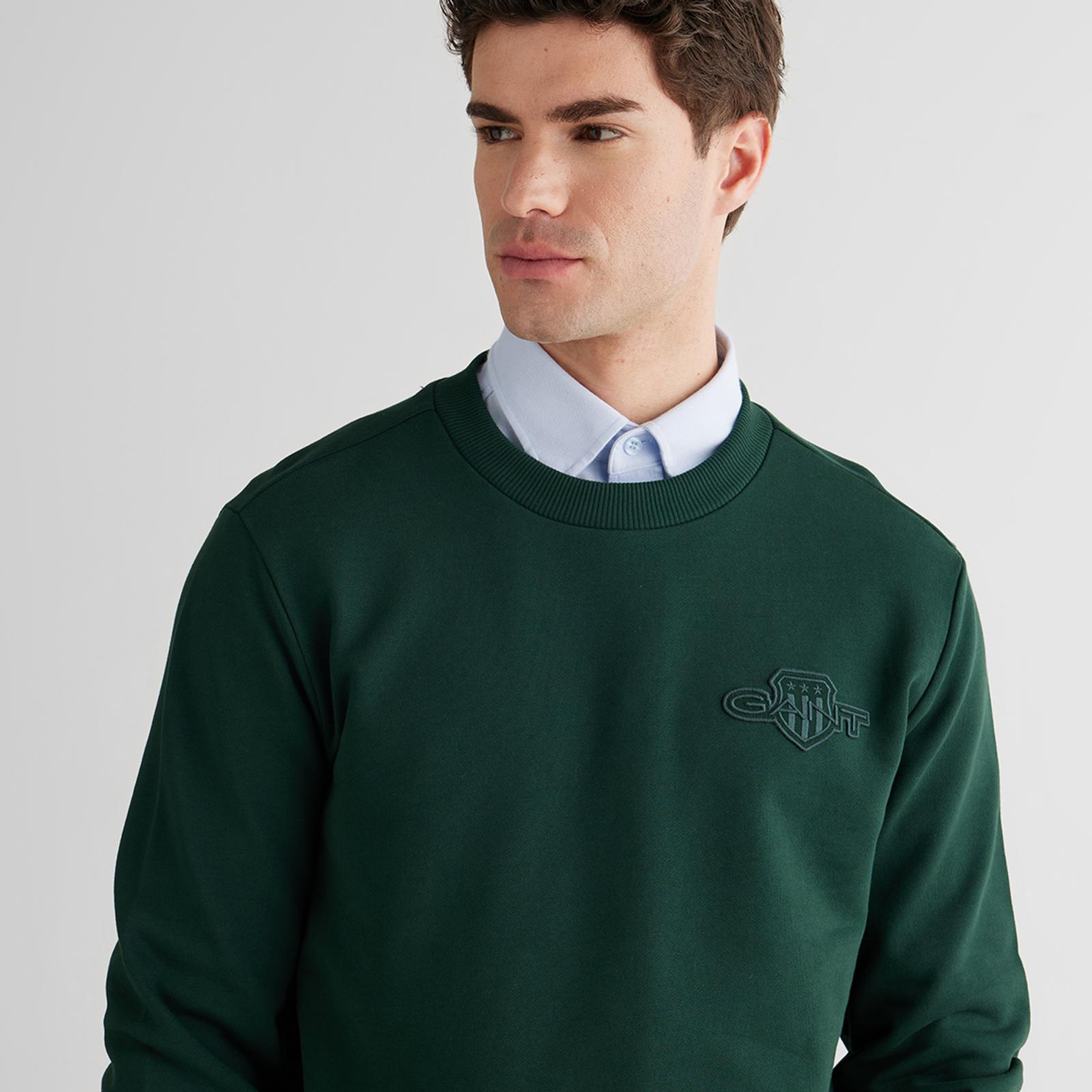 GANT Erkek Yeşil Regular Fit Sweatshirt