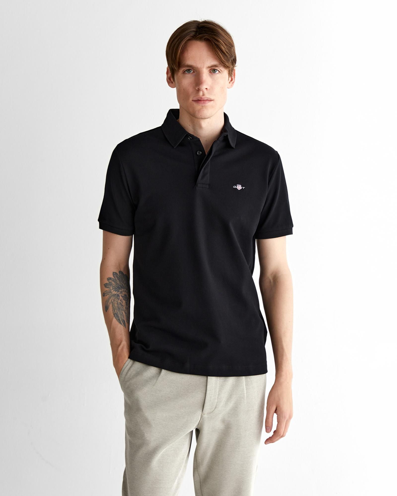GANT Erkek Siyah Polo