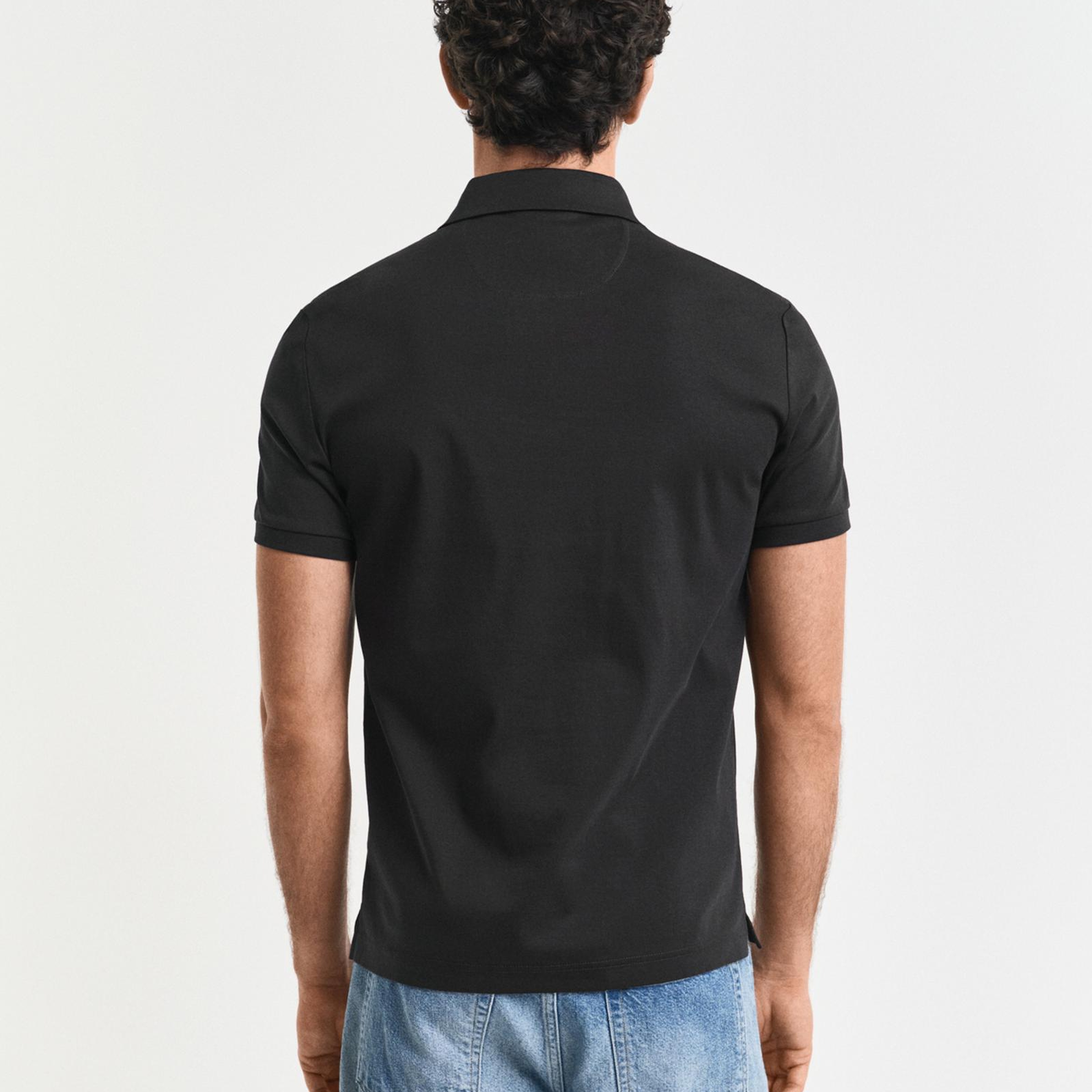 GANT Erkek Siyah Slim Fit Polo