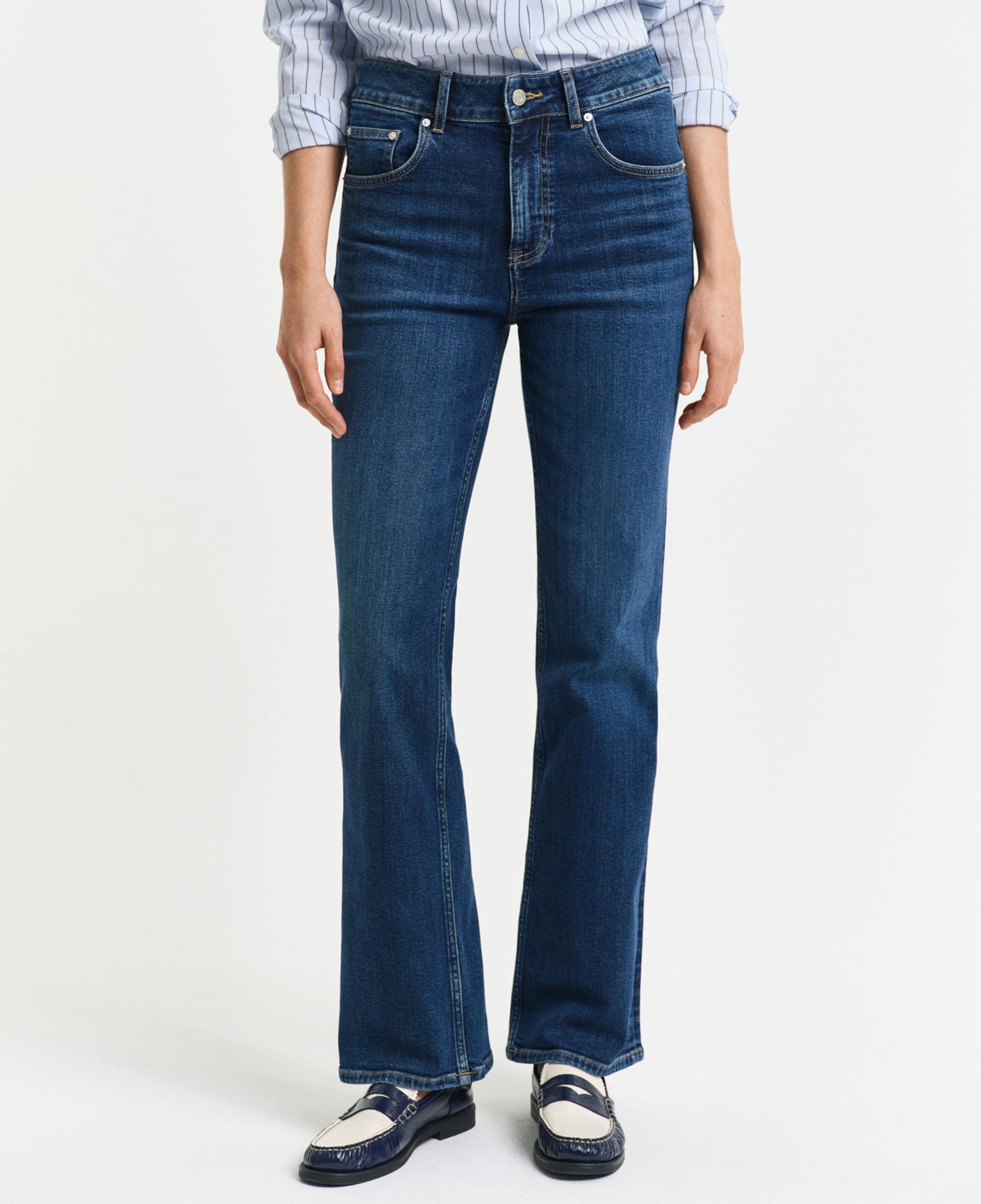 GANT Kadın Lacivert Slim Fit Flare Jean