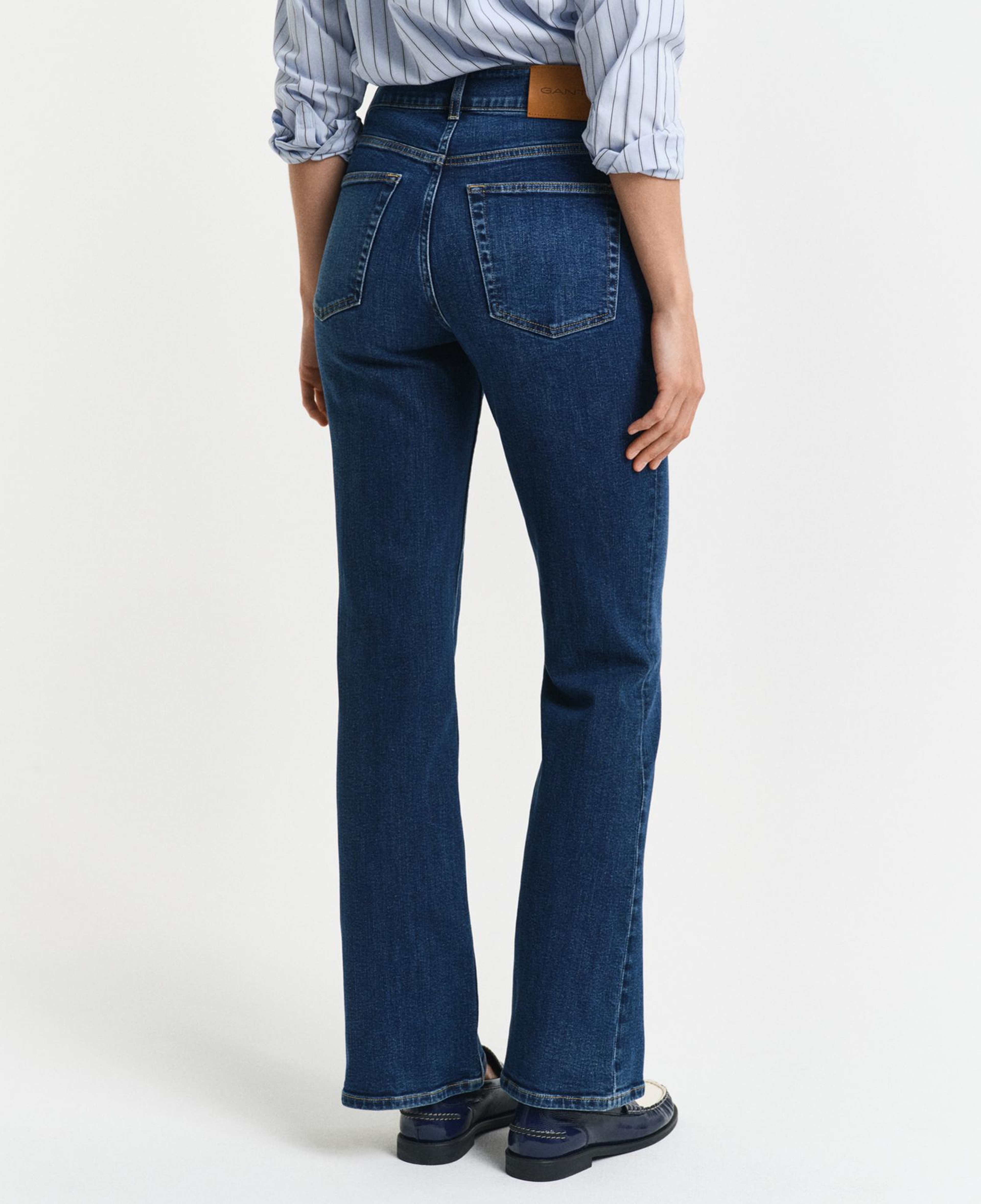 GANT Kadın Lacivert Slim Fit Flare Jean