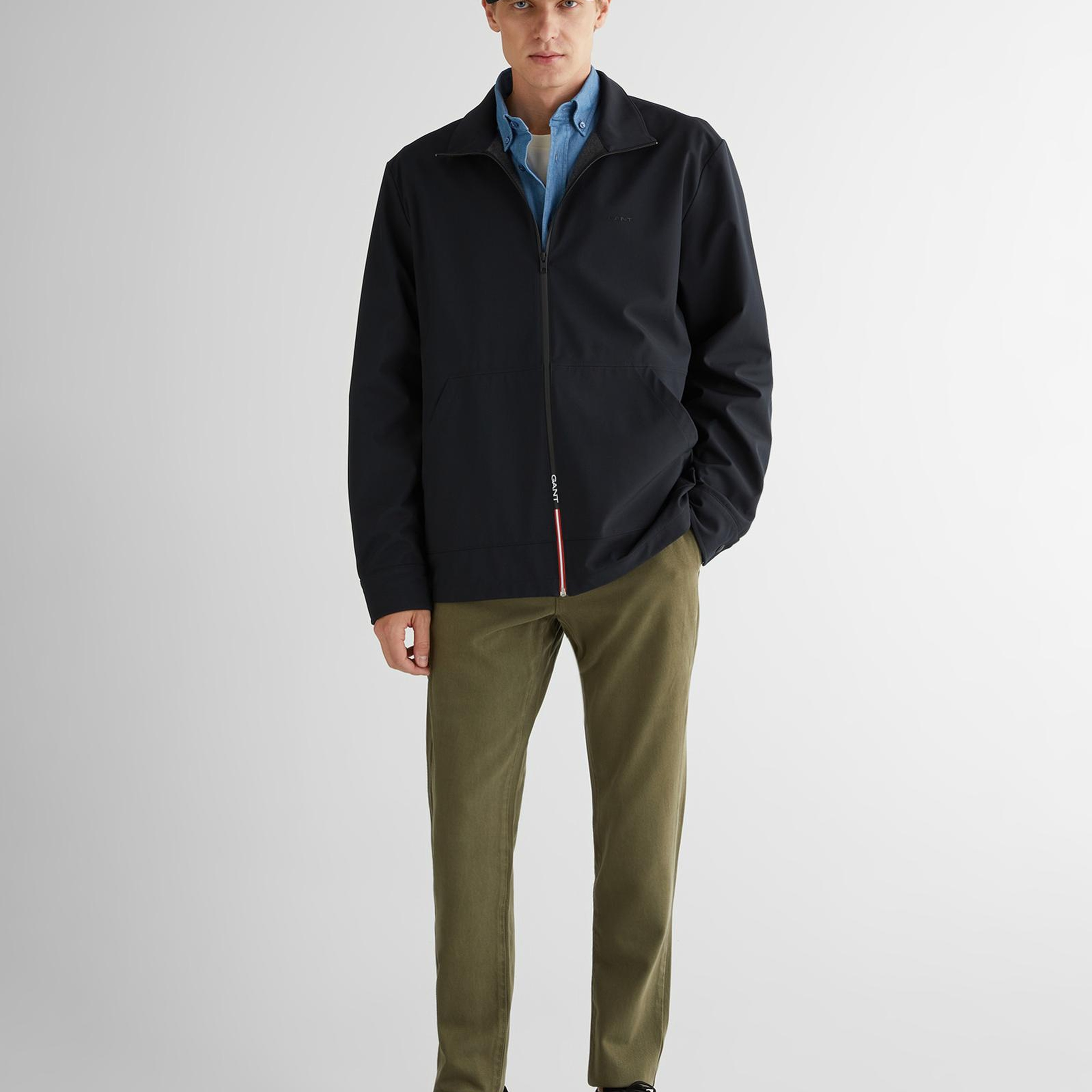 GANT Erkek Siyah Regular Fit Dik Yaka Ceket