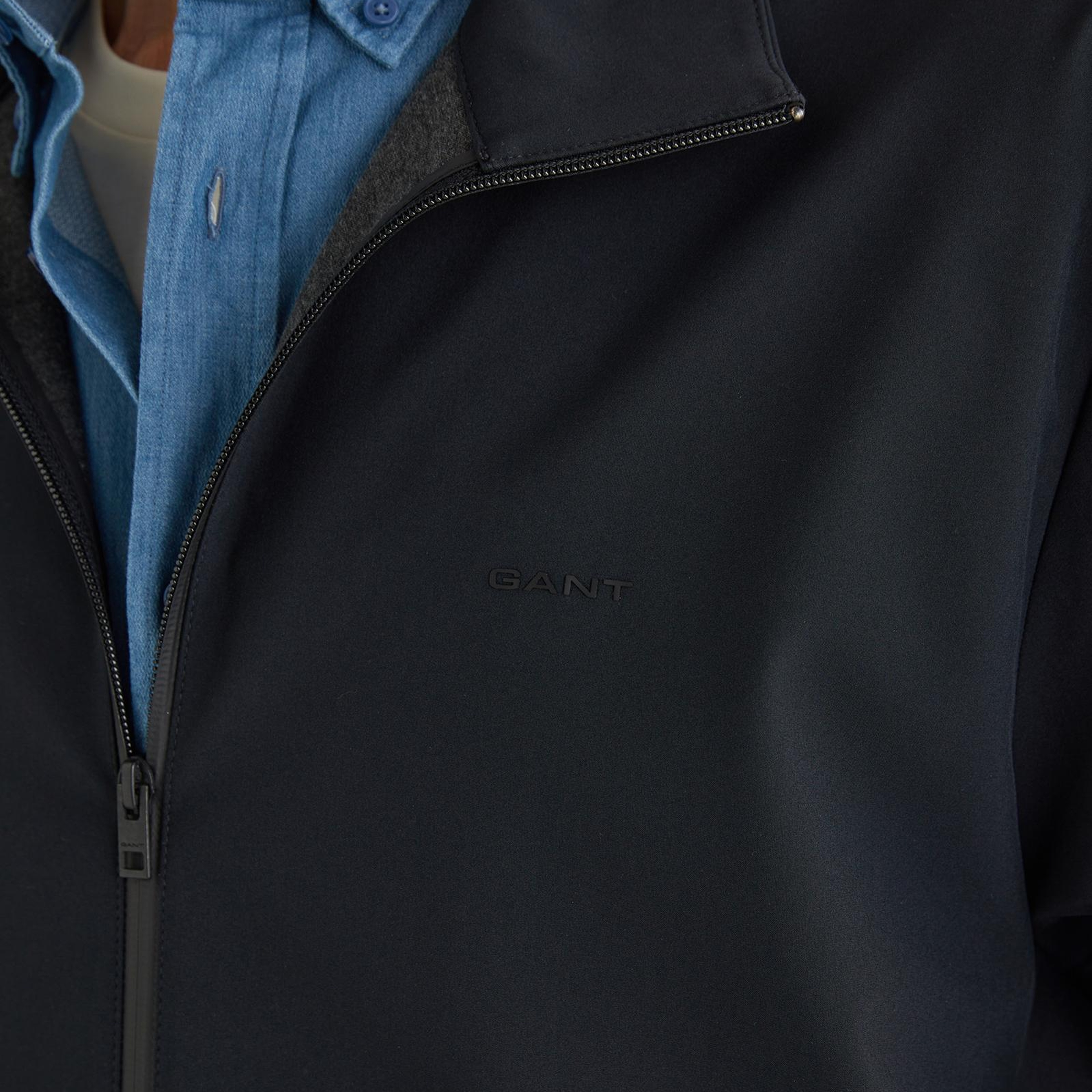 GANT Erkek Siyah Regular Fit Dik Yaka Ceket