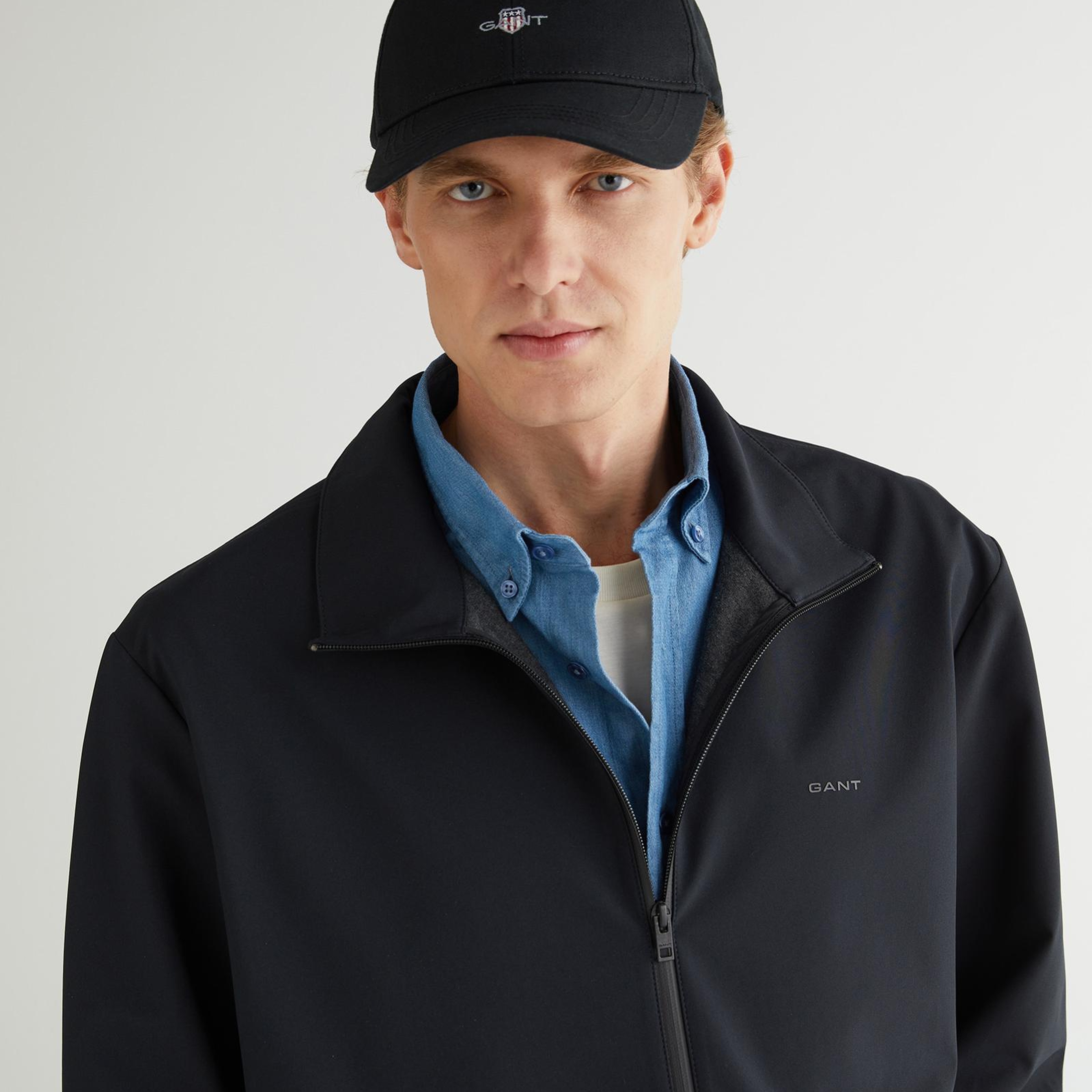 GANT Erkek Siyah Regular Fit Dik Yaka Ceket