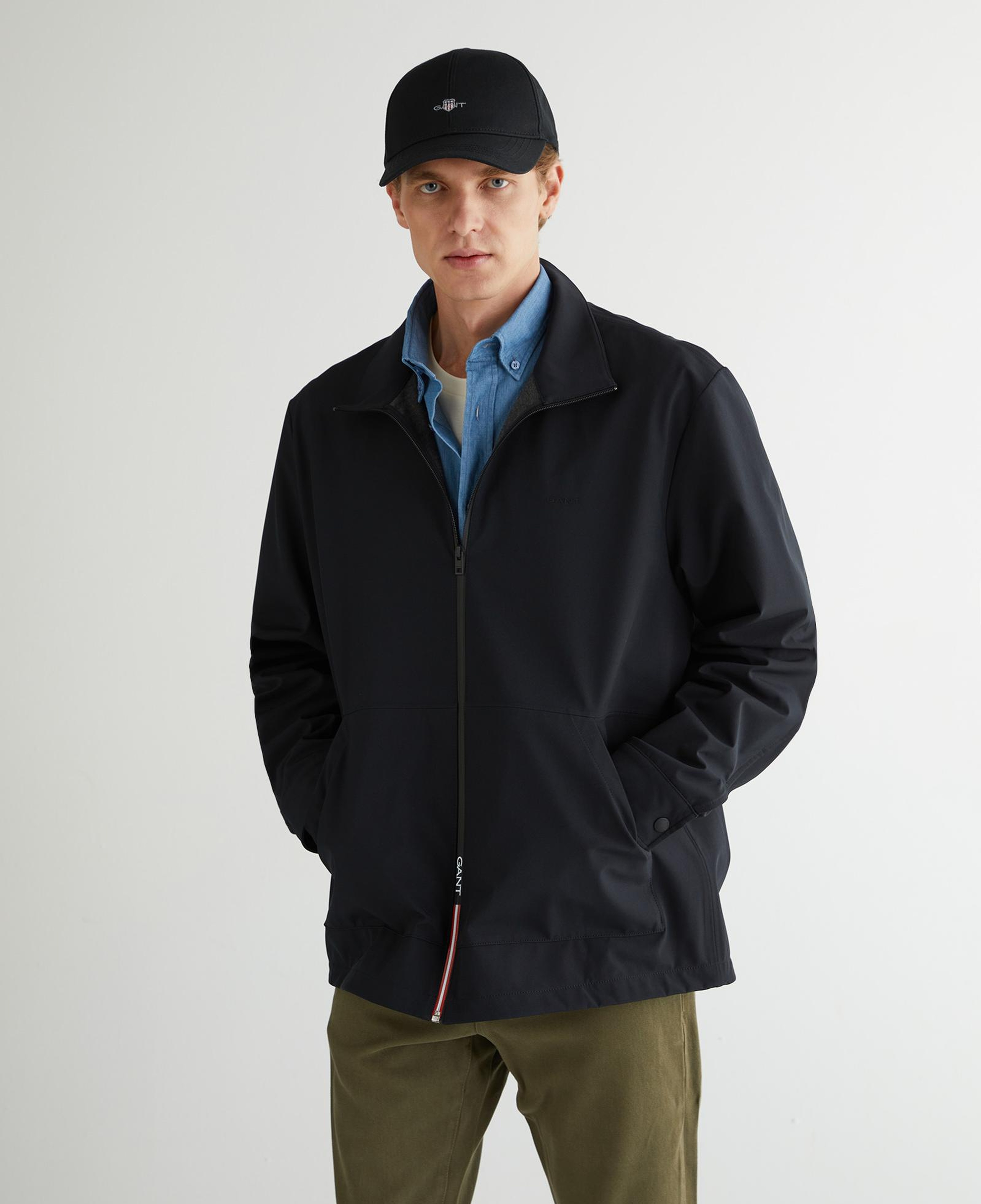 GANT Erkek Siyah Regular Fit Dik Yaka Ceket