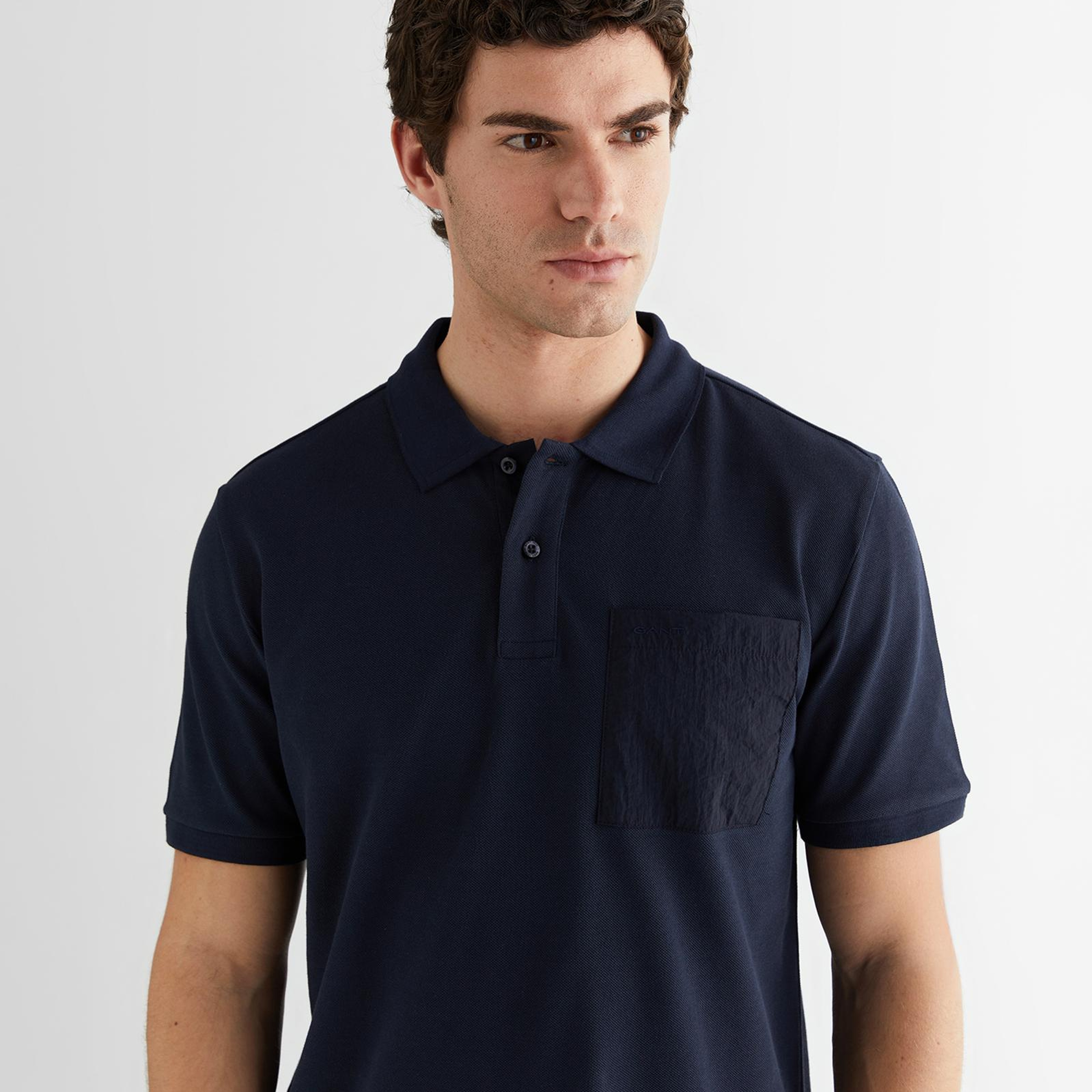 GANT Erkek Lacivert Kısa Kollu Polo