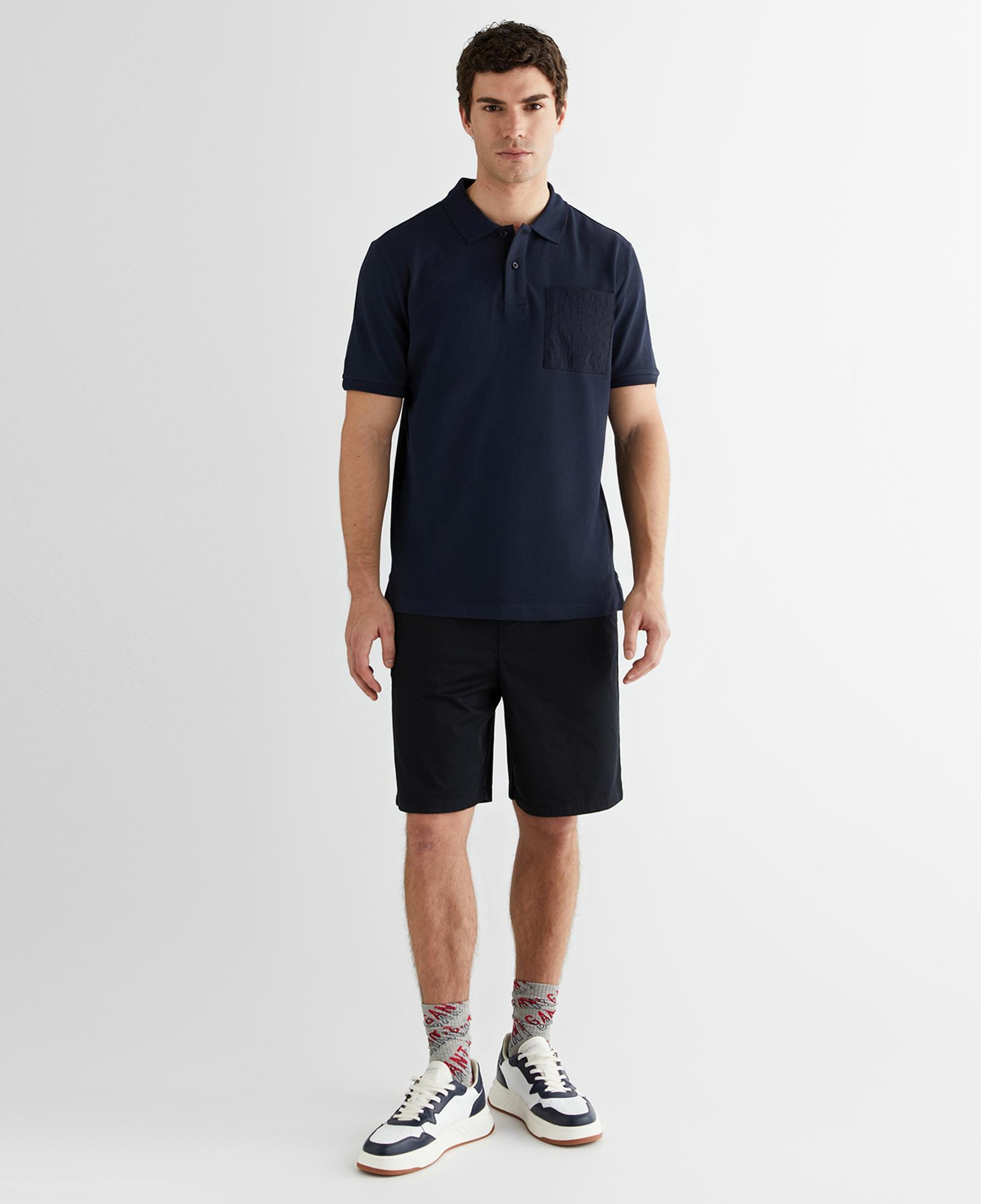 GANT Erkek Lacivert Kısa Kollu Polo