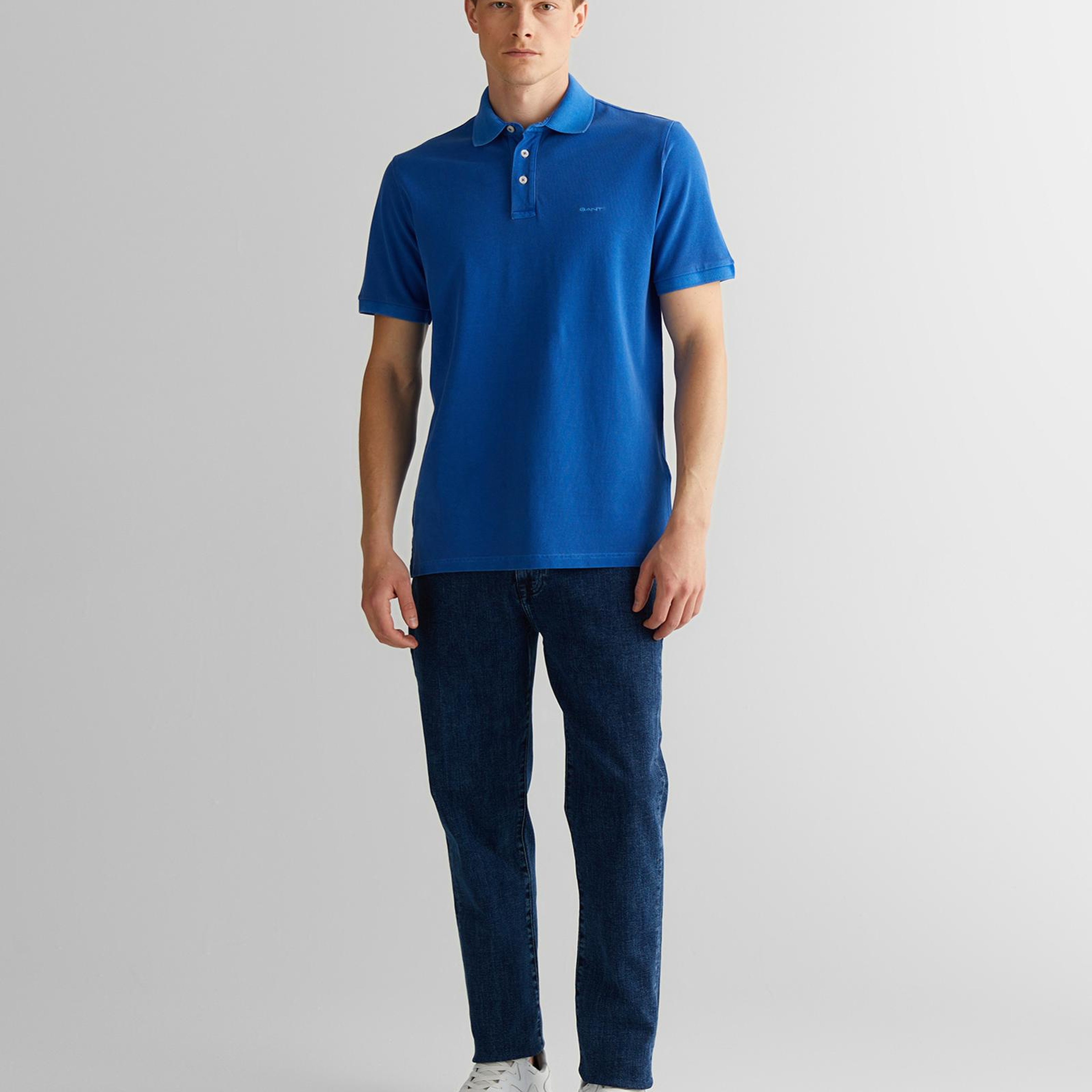 GANT Erkek Lacivert Regular Fit Polo