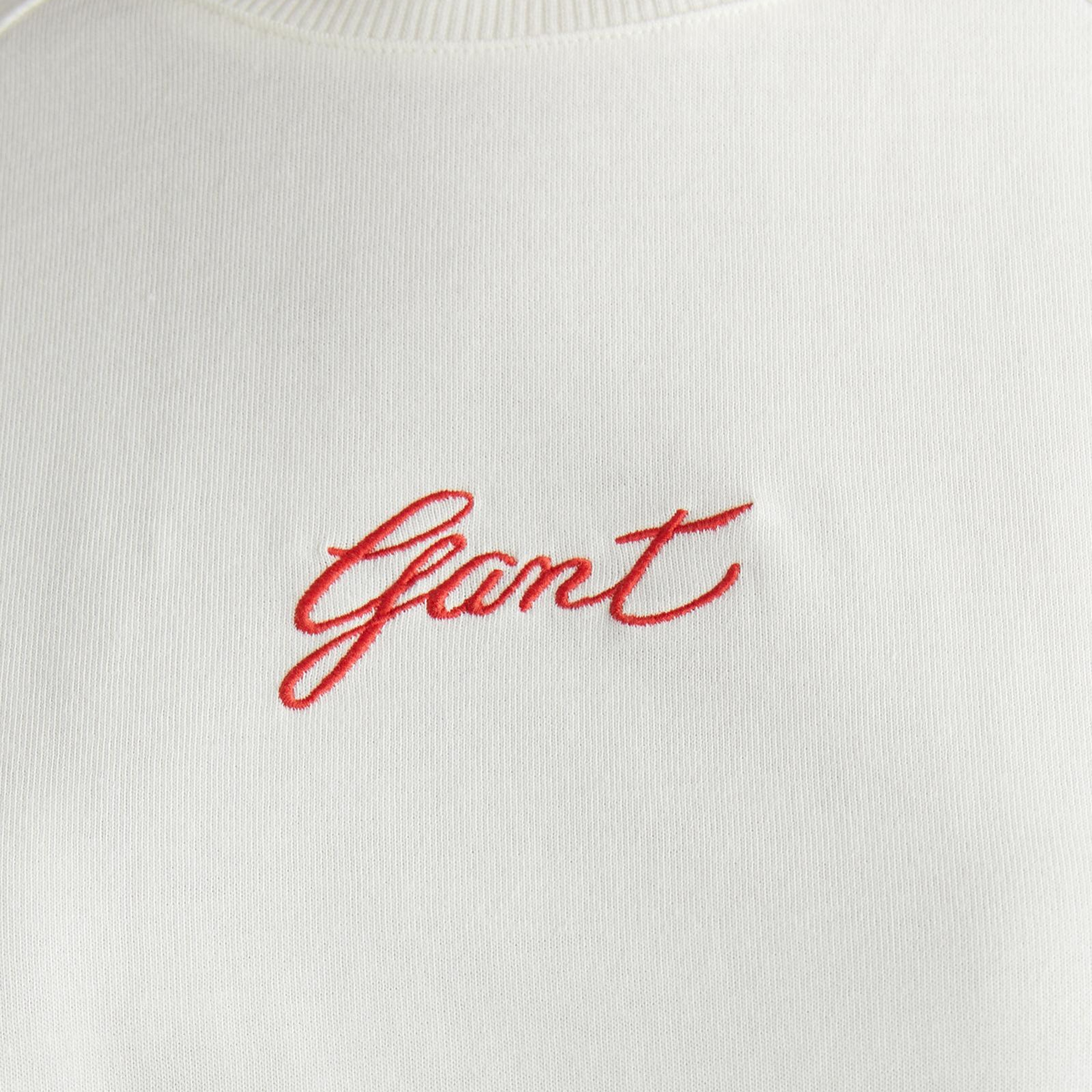 GANT Kadın Krem Bisiklet Yaka Logolu T-Shirt