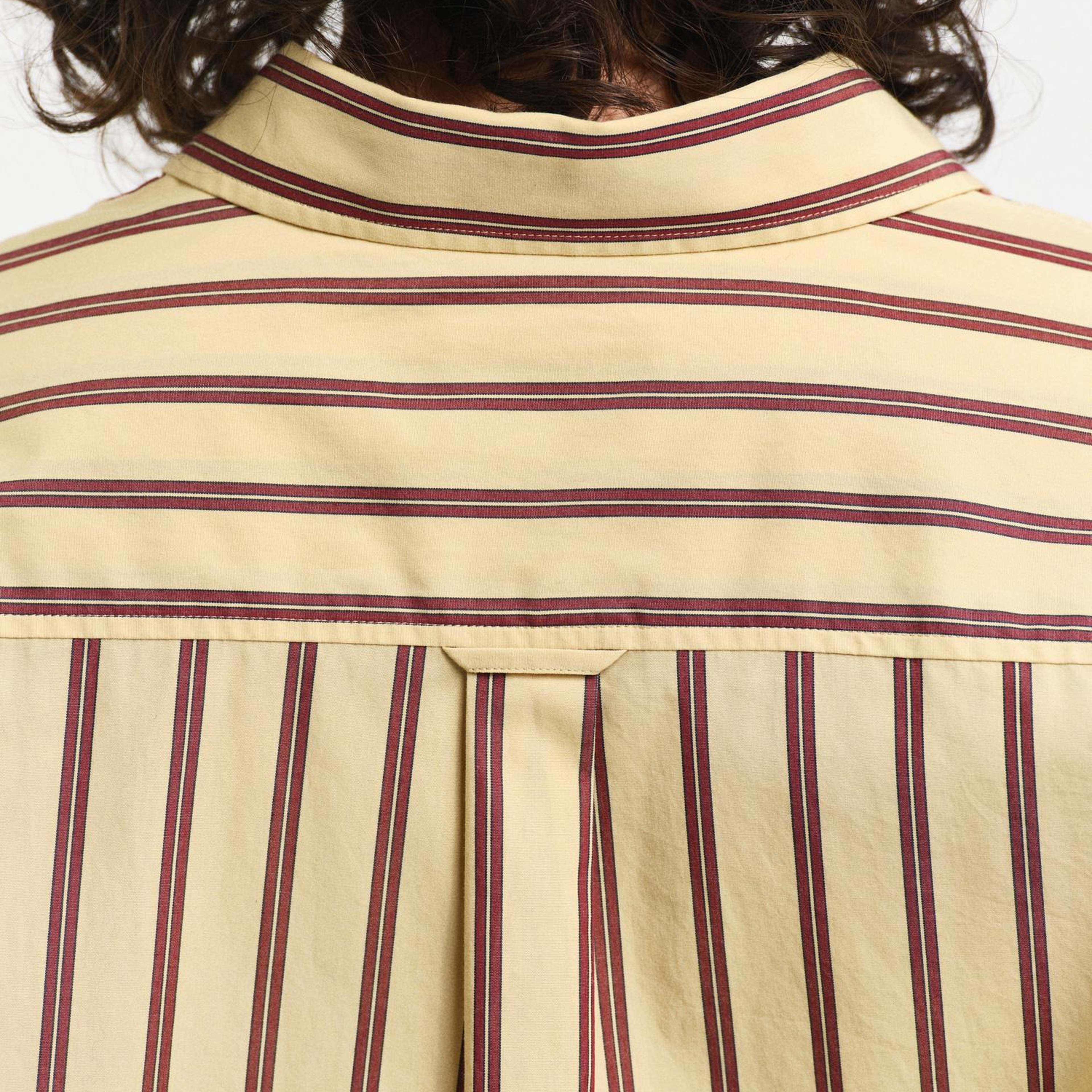 GANT Kadın Kahverengi Relaxed Fit Çizgili Gömlek