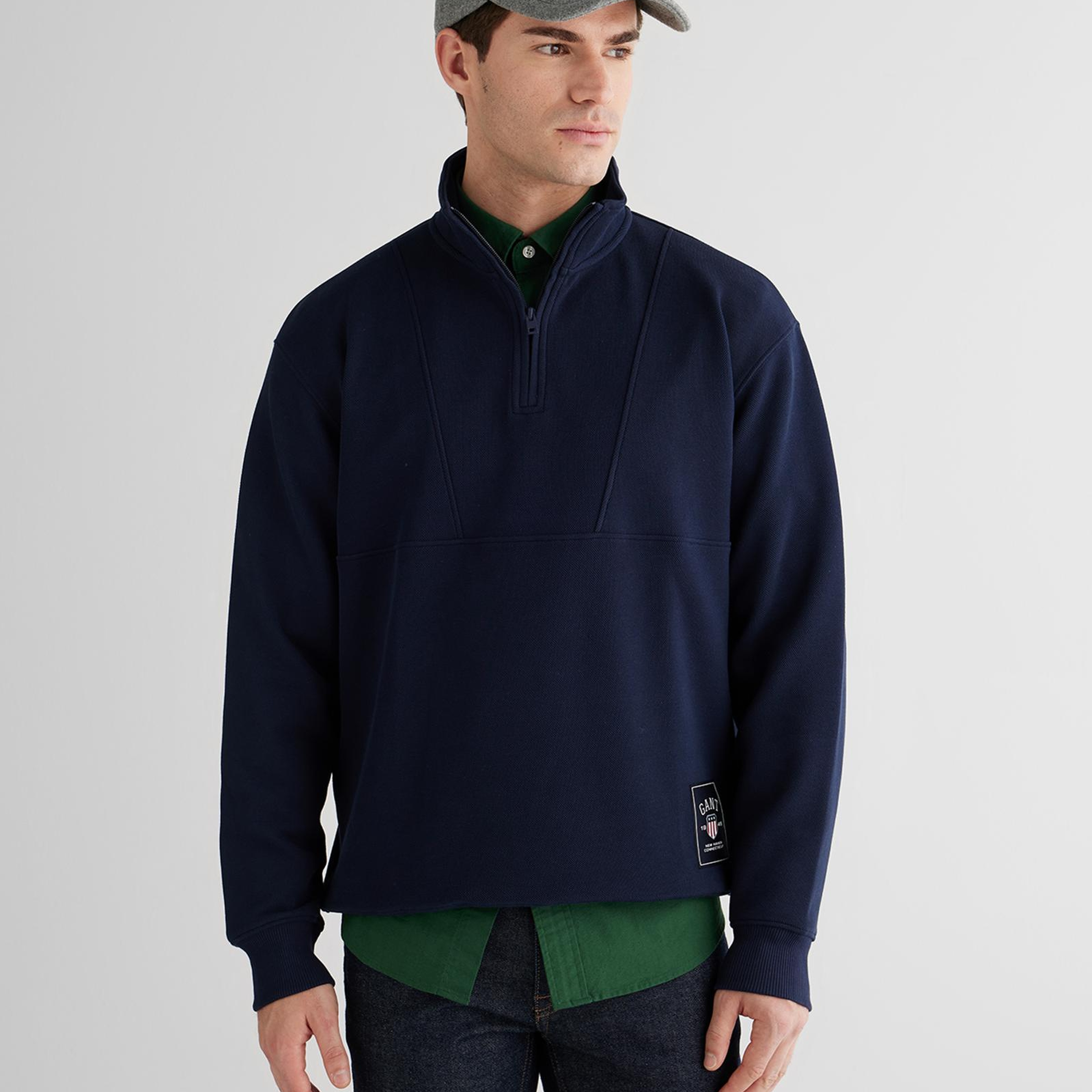 GANT Erkek Lacivert Relaxed Fit Sweatshirt