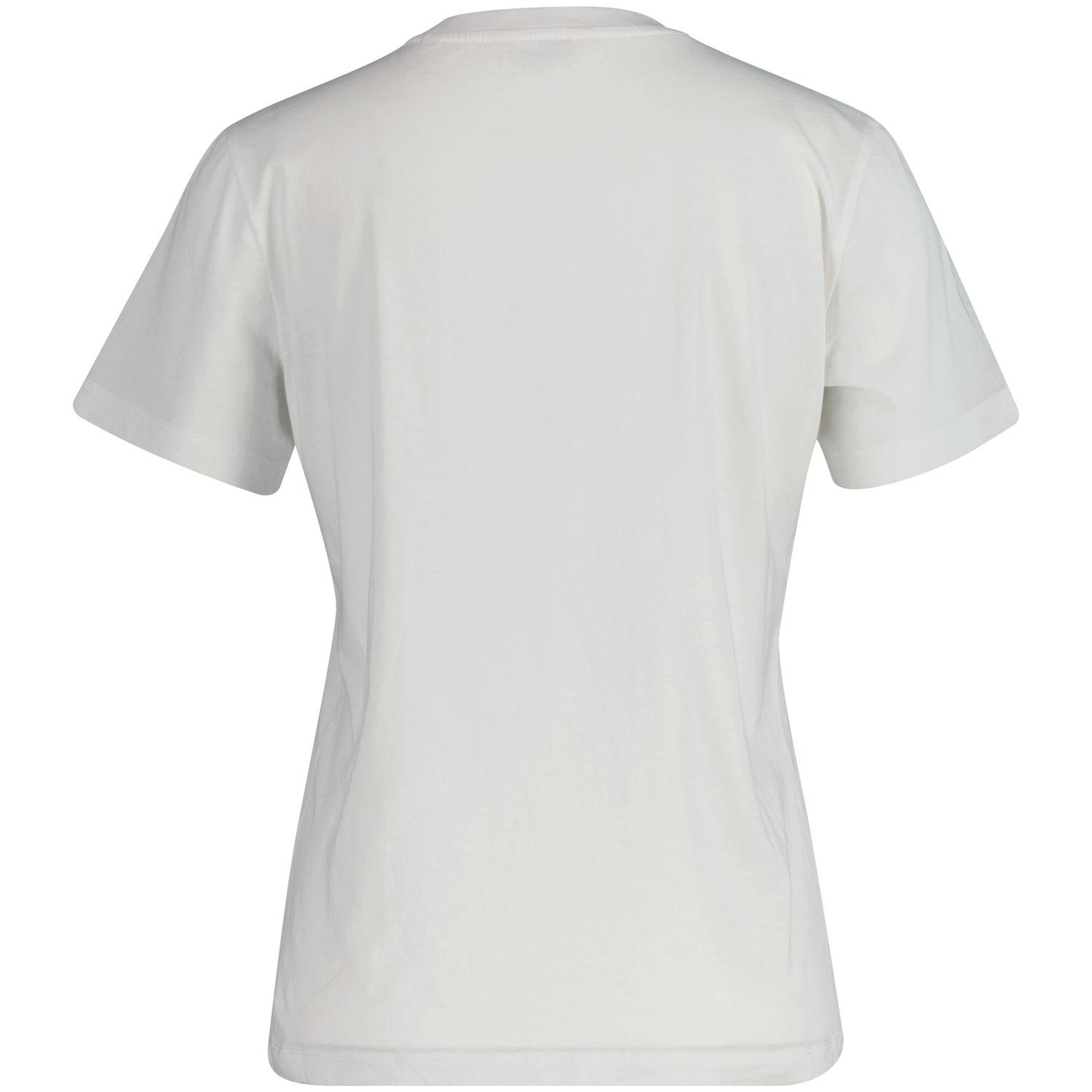 GANT Kadın Beyaz Regular Fit Bisiklet Yaka Logolu T-Shirt