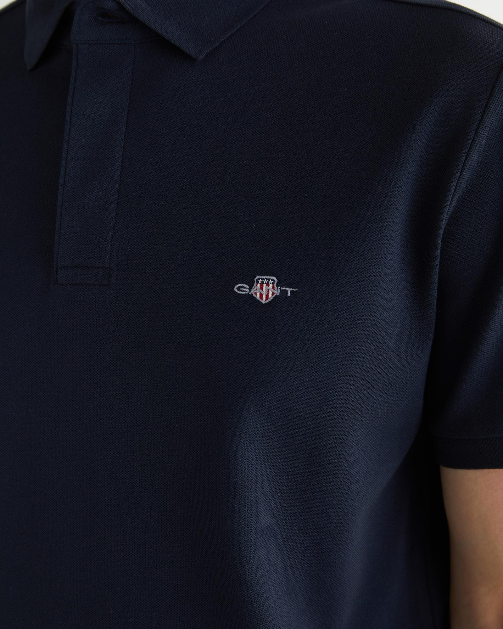 GANT Erkek Lacivert Kısa Kollu Polo