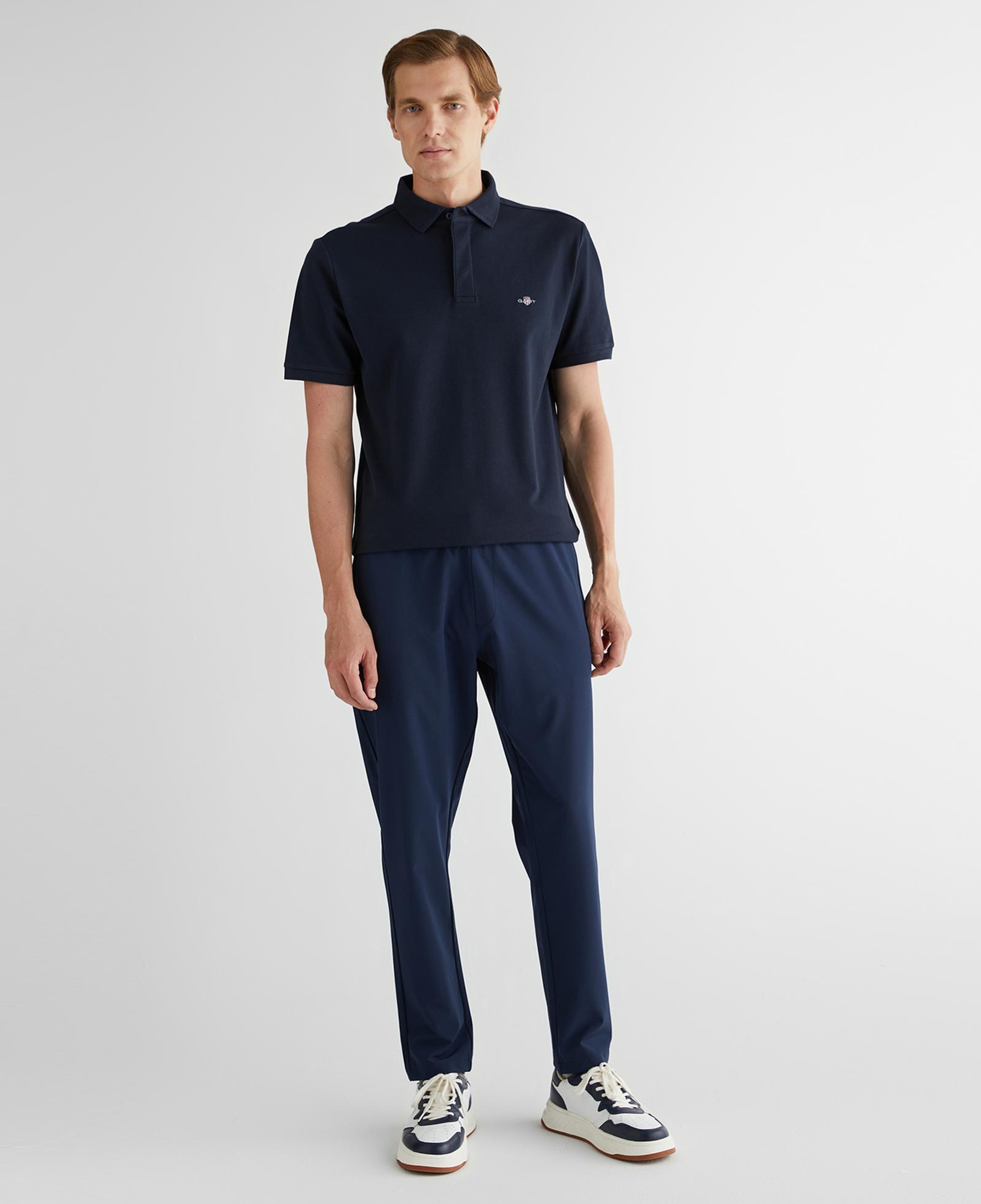 GANT Erkek Lacivert Kısa Kollu Polo