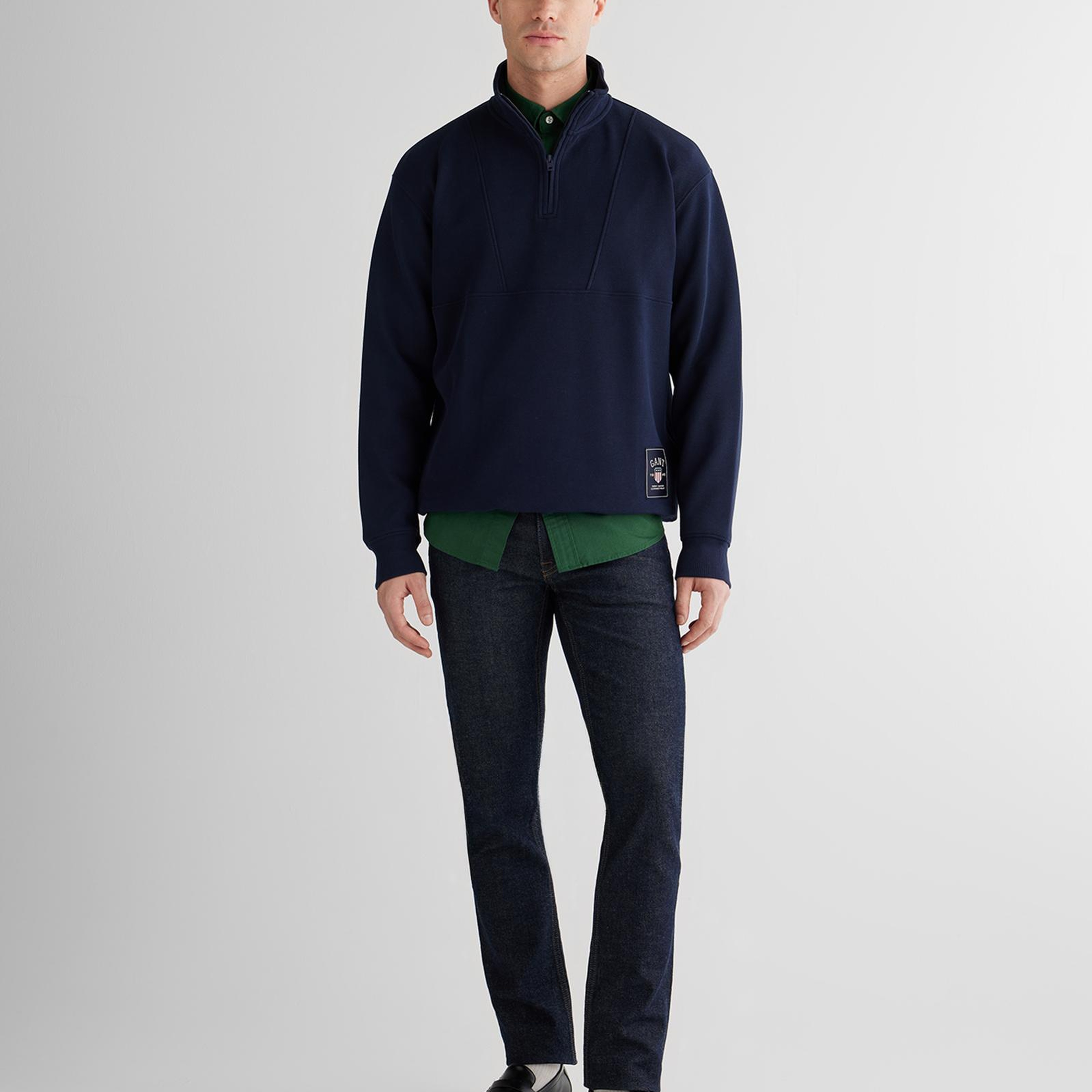 GANT Erkek Lacivert Relaxed Fit Sweatshirt