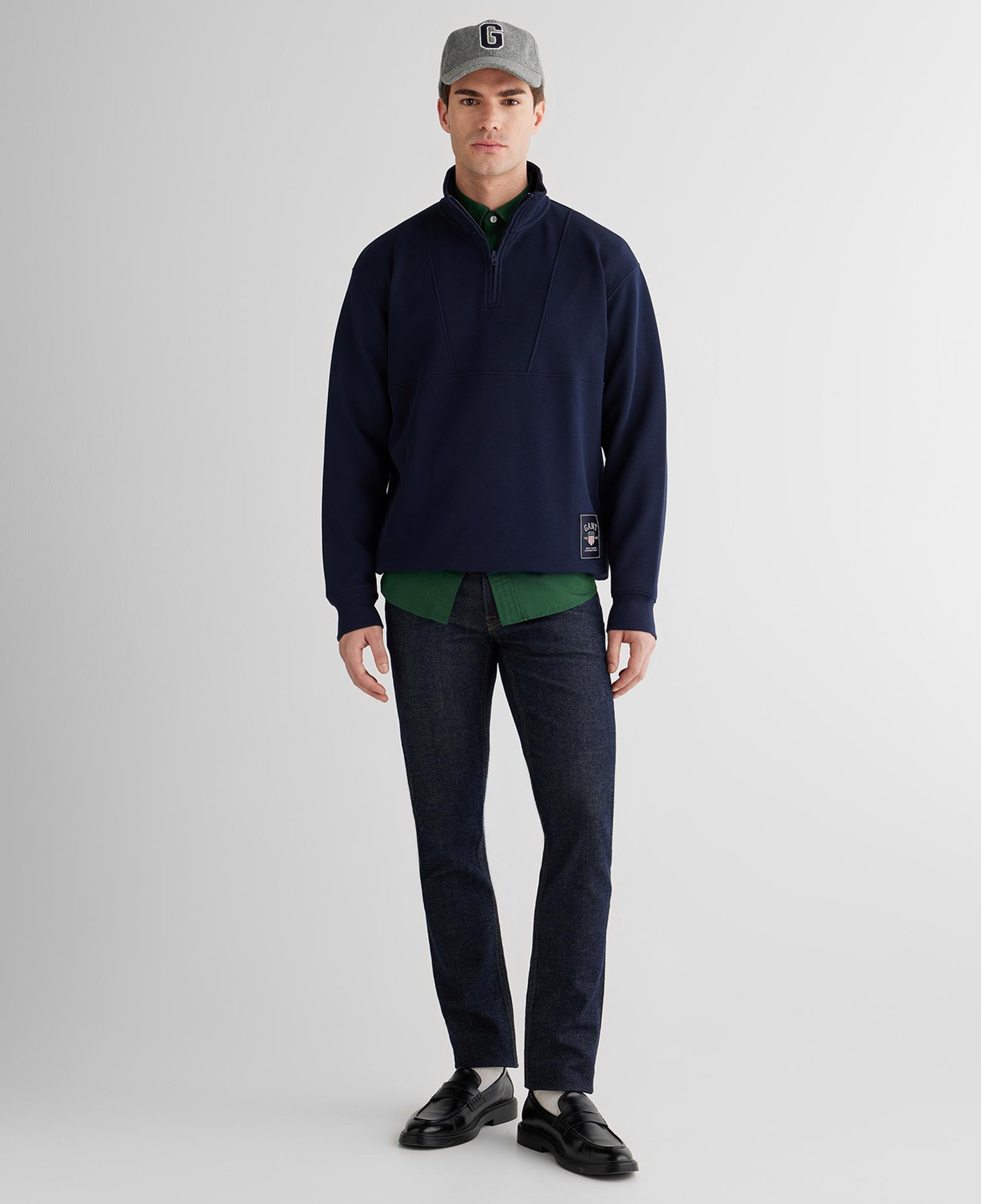 GANT Erkek Lacivert Relaxed Fit Sweatshirt
