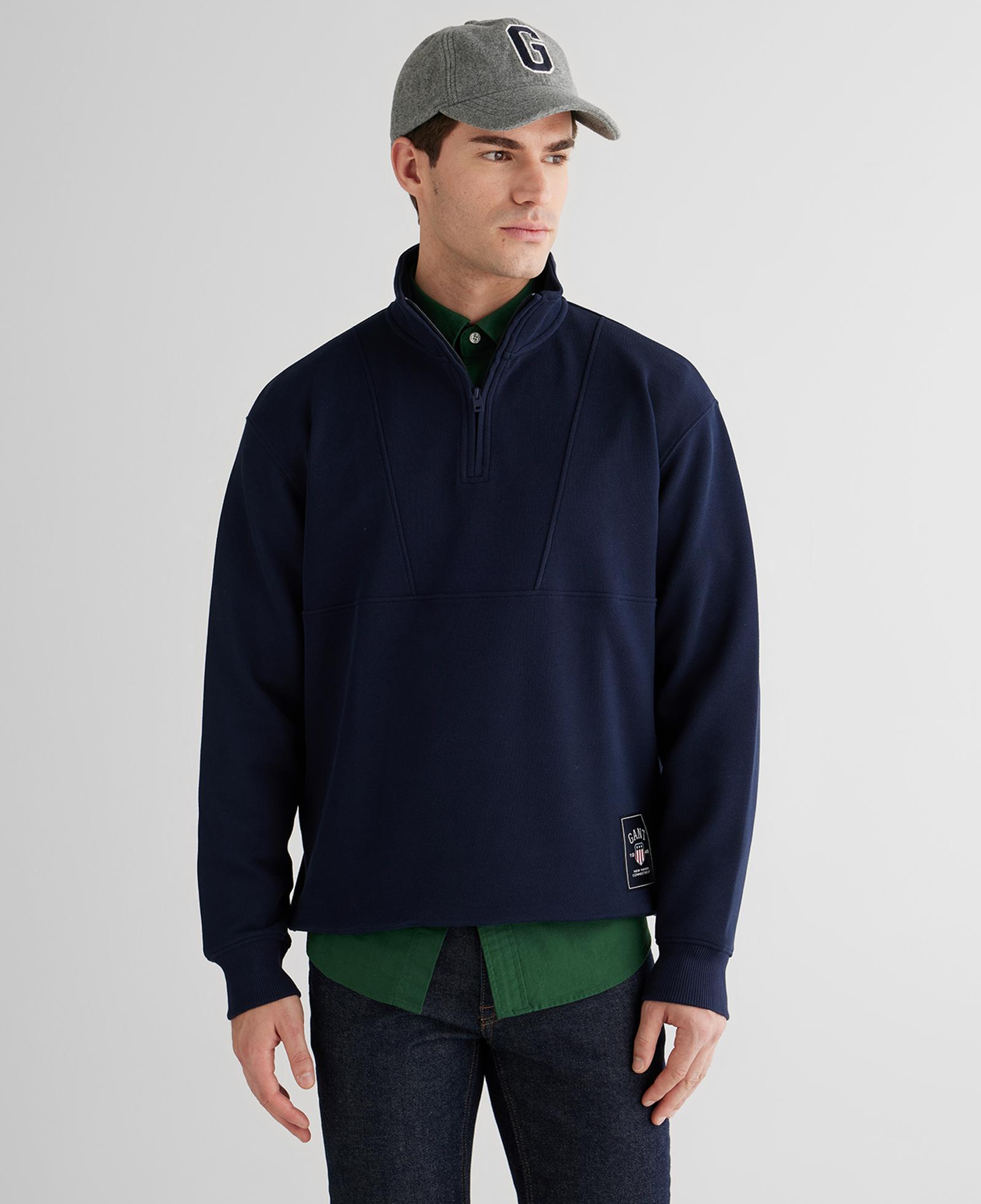 GANT Erkek Lacivert Relaxed Fit Sweatshirt