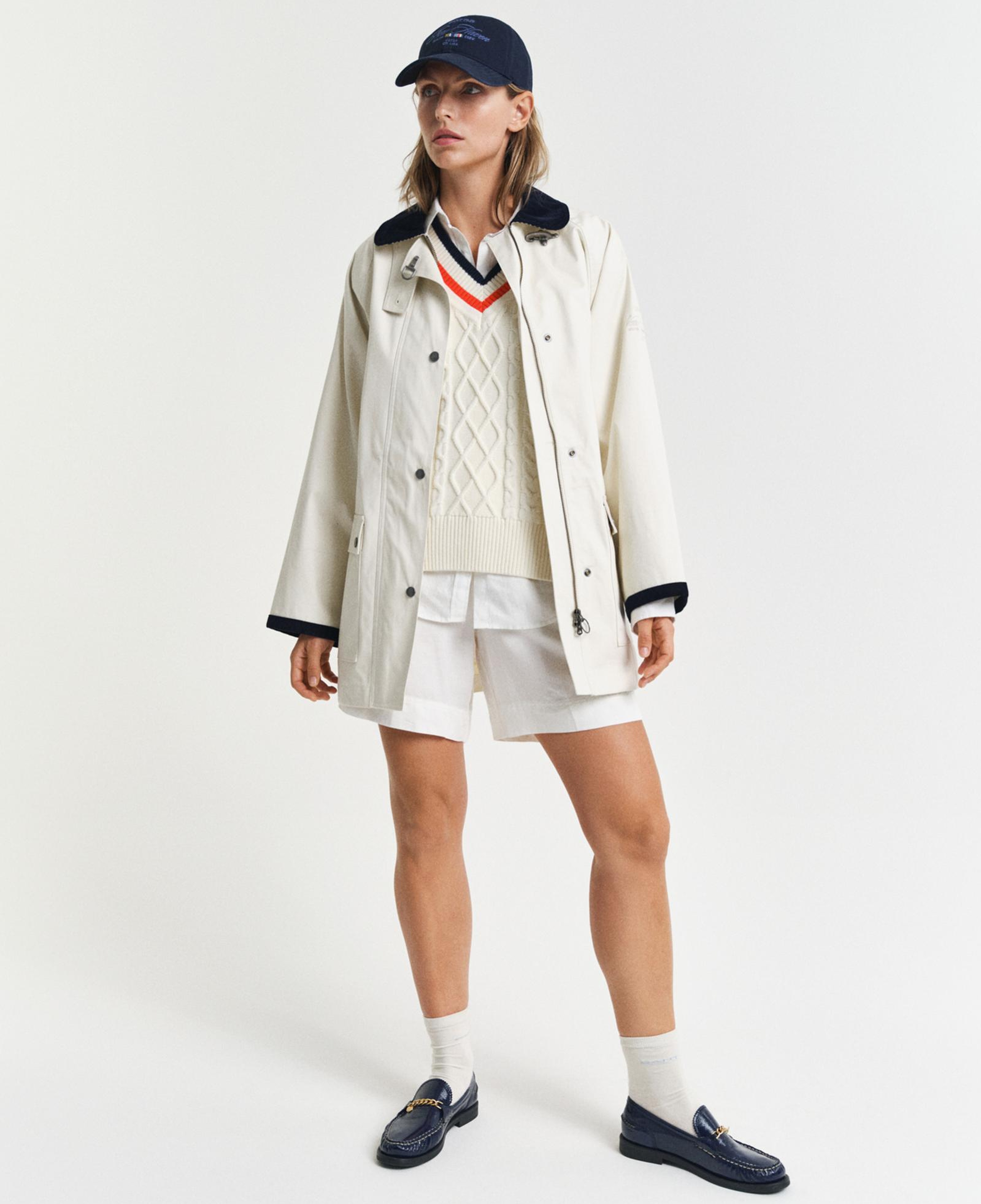 GANT Kadın Krem Relaxed Fit Klasik Yaka Ceket