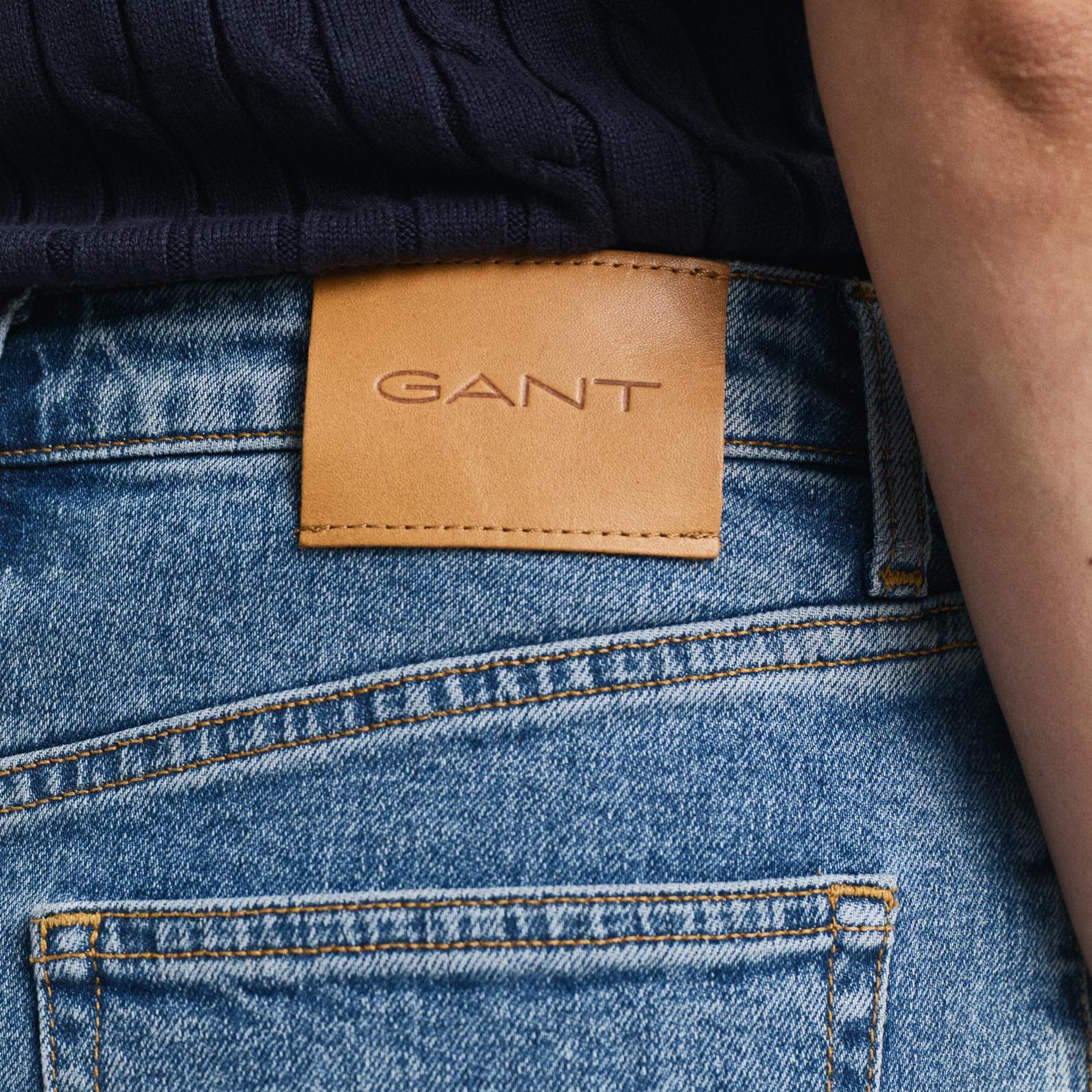 GANT Kadın Mavi Straight Fit Etek