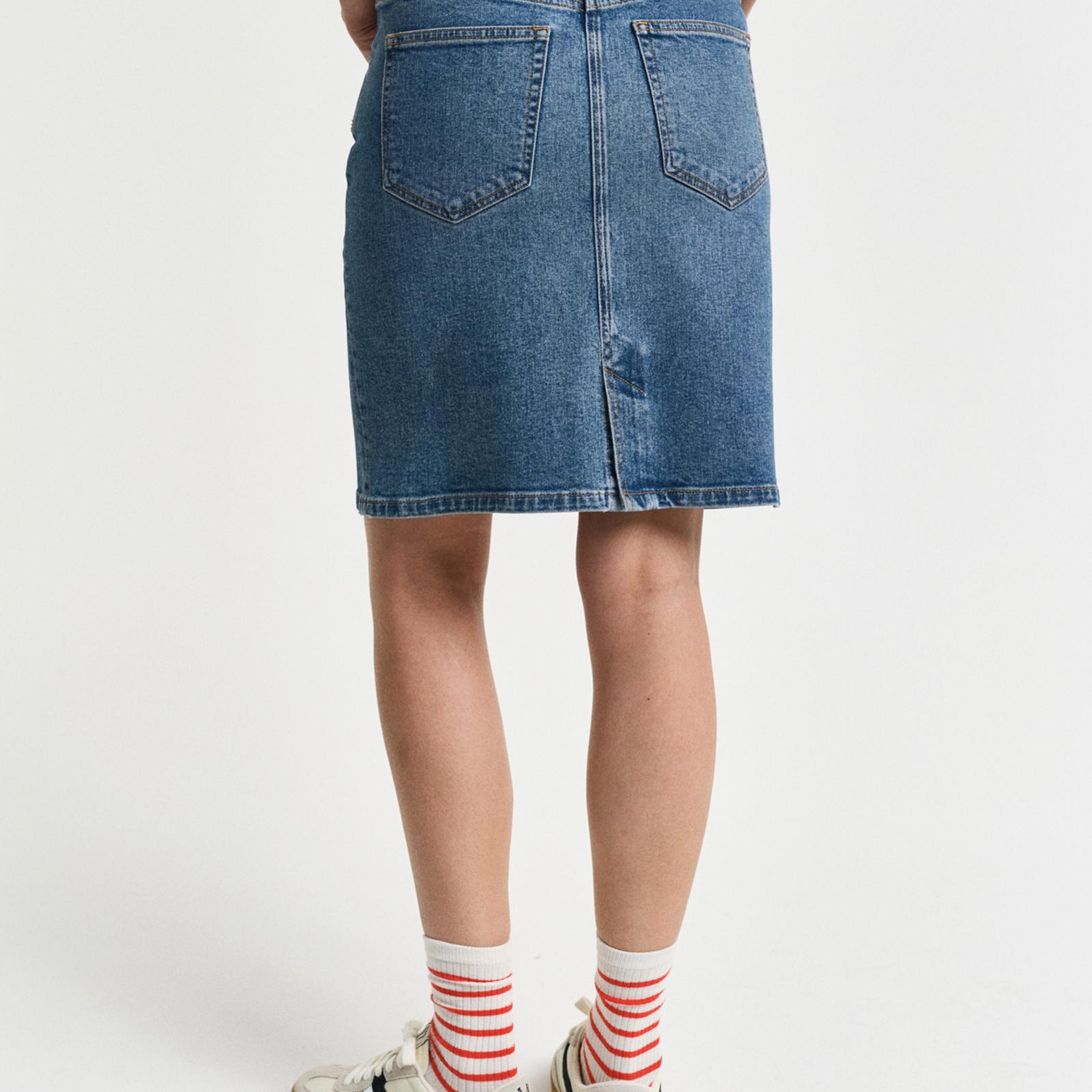 GANT Kadın Mavi Straight Fit Etek