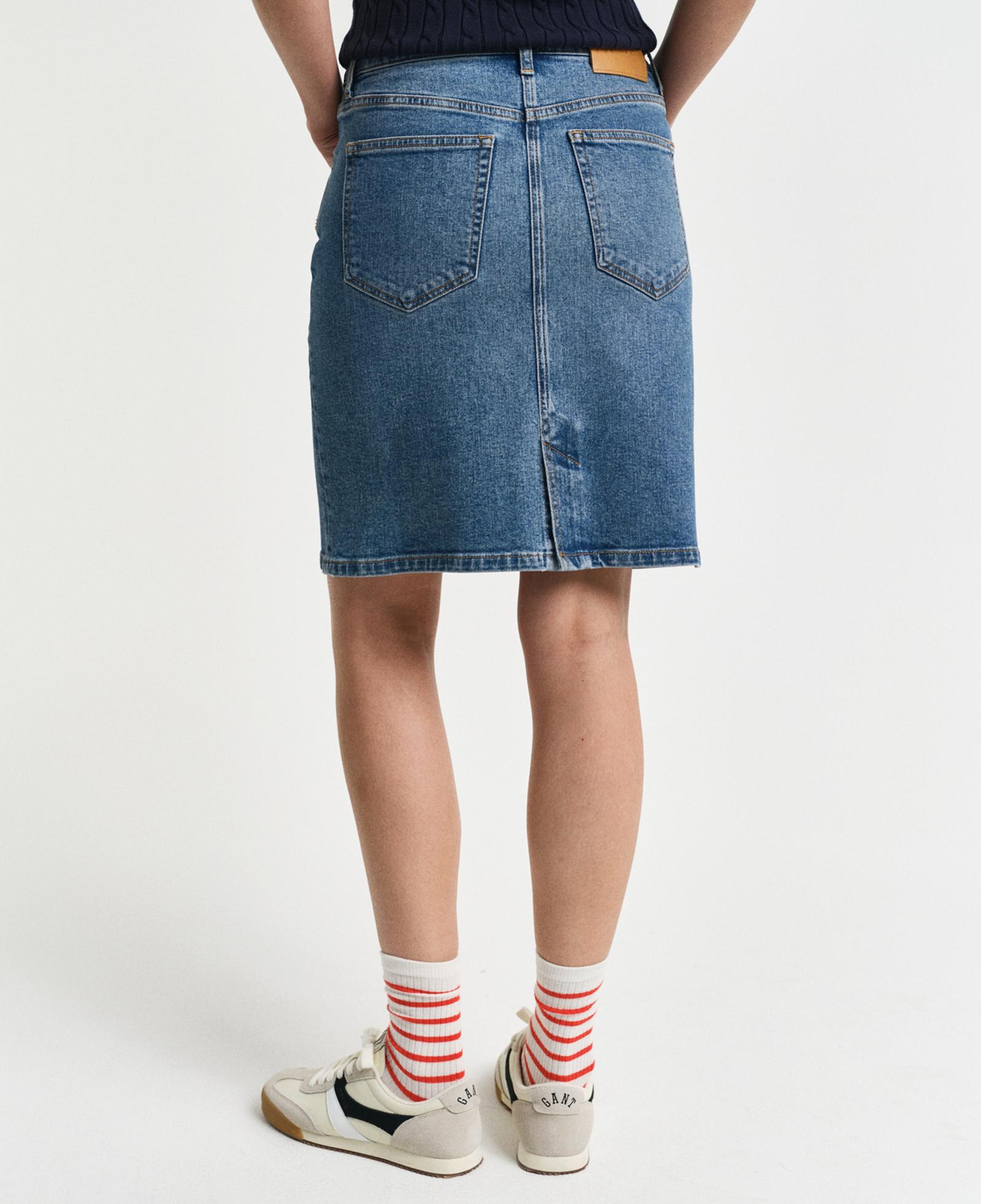 GANT Kadın Mavi Straight Fit Etek