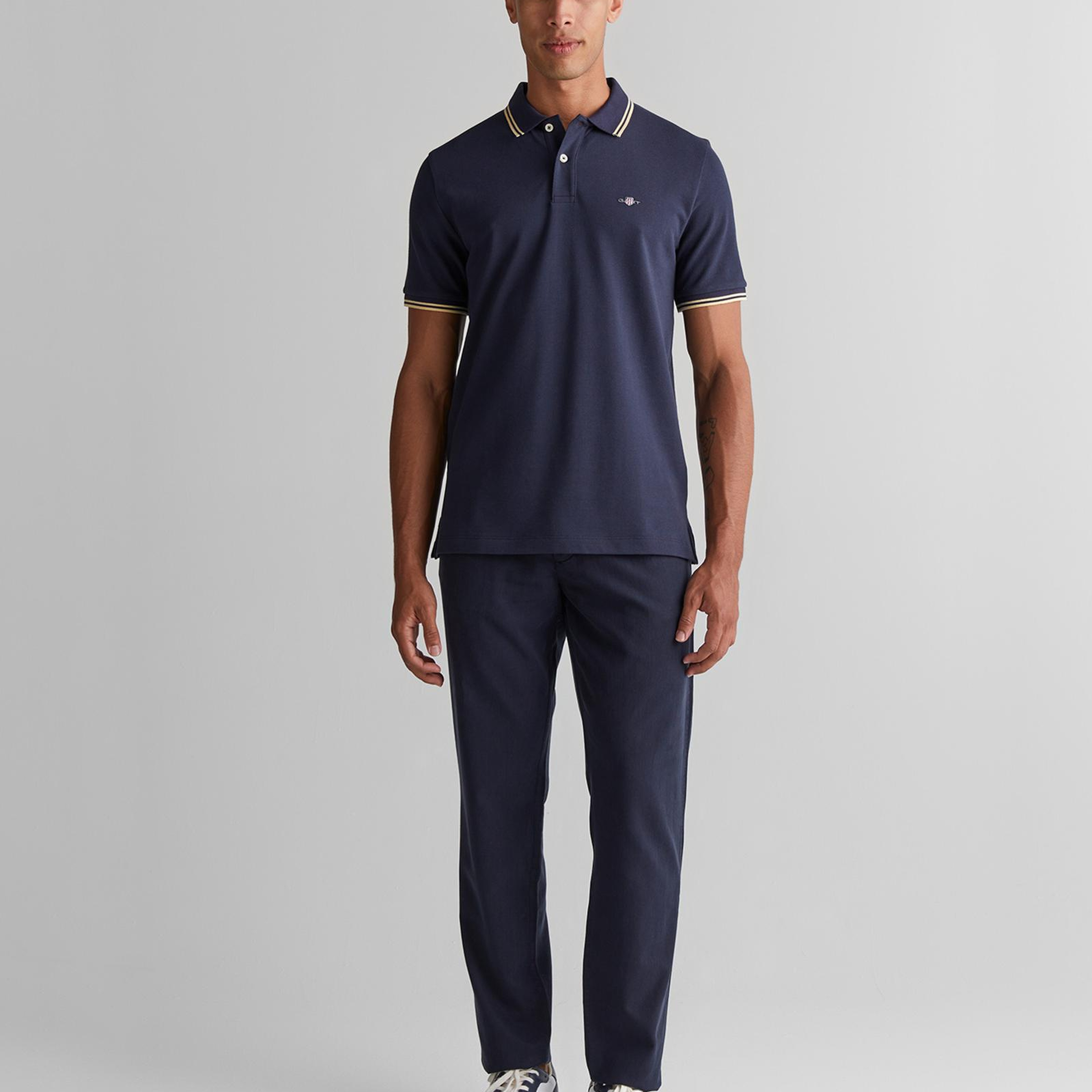 GANT Erkek Lacivert Regular Fit Polo