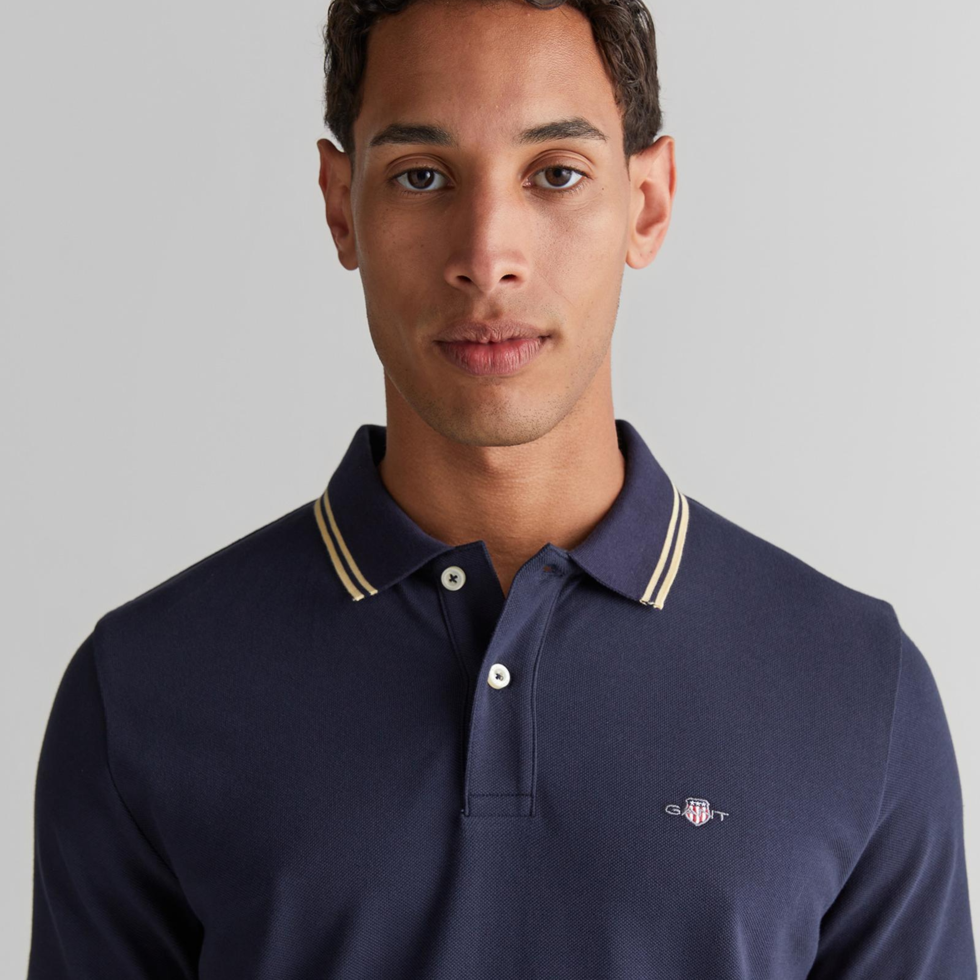 GANT Erkek Lacivert Regular Fit Polo