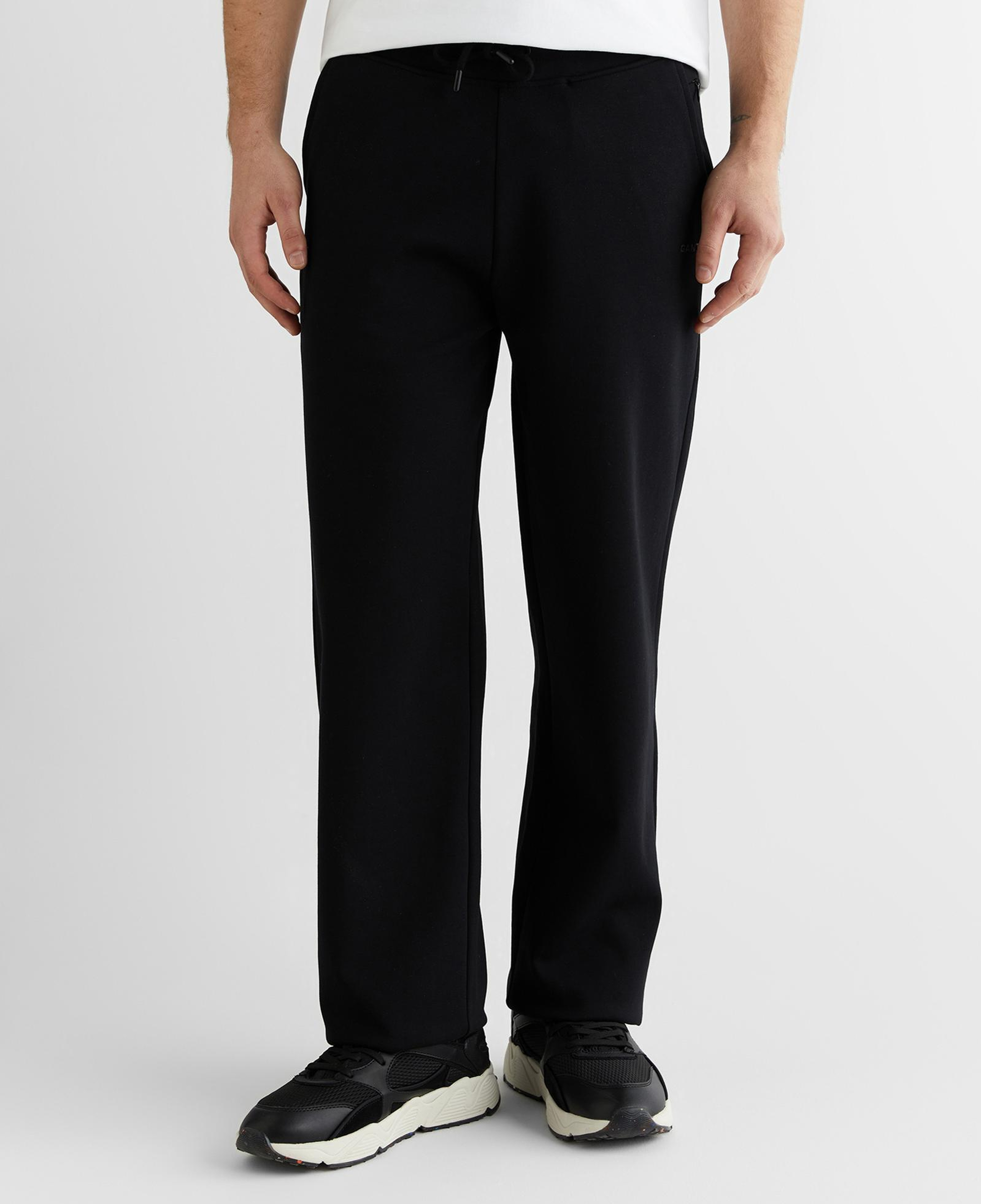 GANT Erkek Siyah Regular Fit Baskılı Eşofman Altı