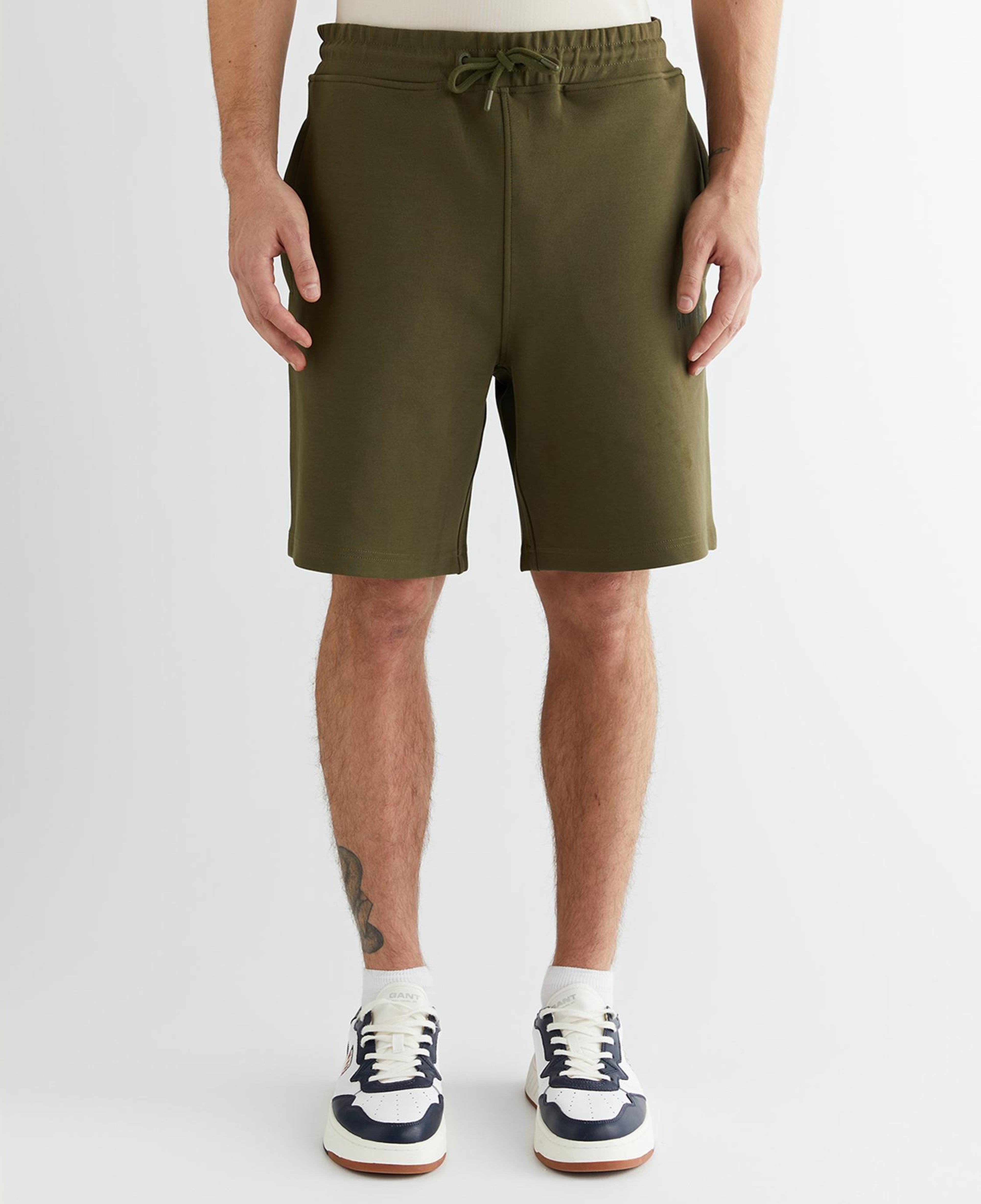 GANT Erkek Yeşil Regular Fit Logolu Şort