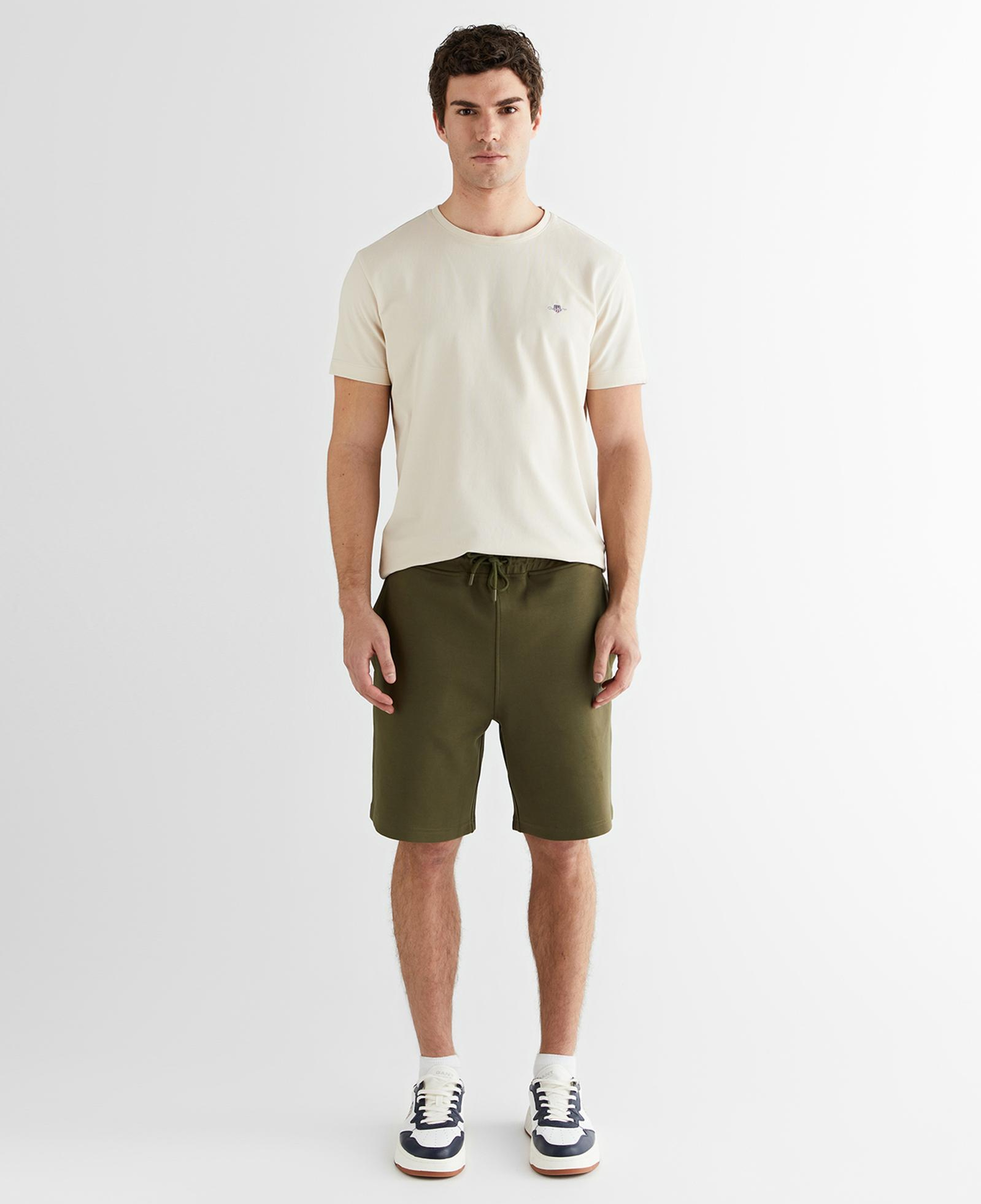 GANT Erkek Yeşil Regular Fit Logolu Şort