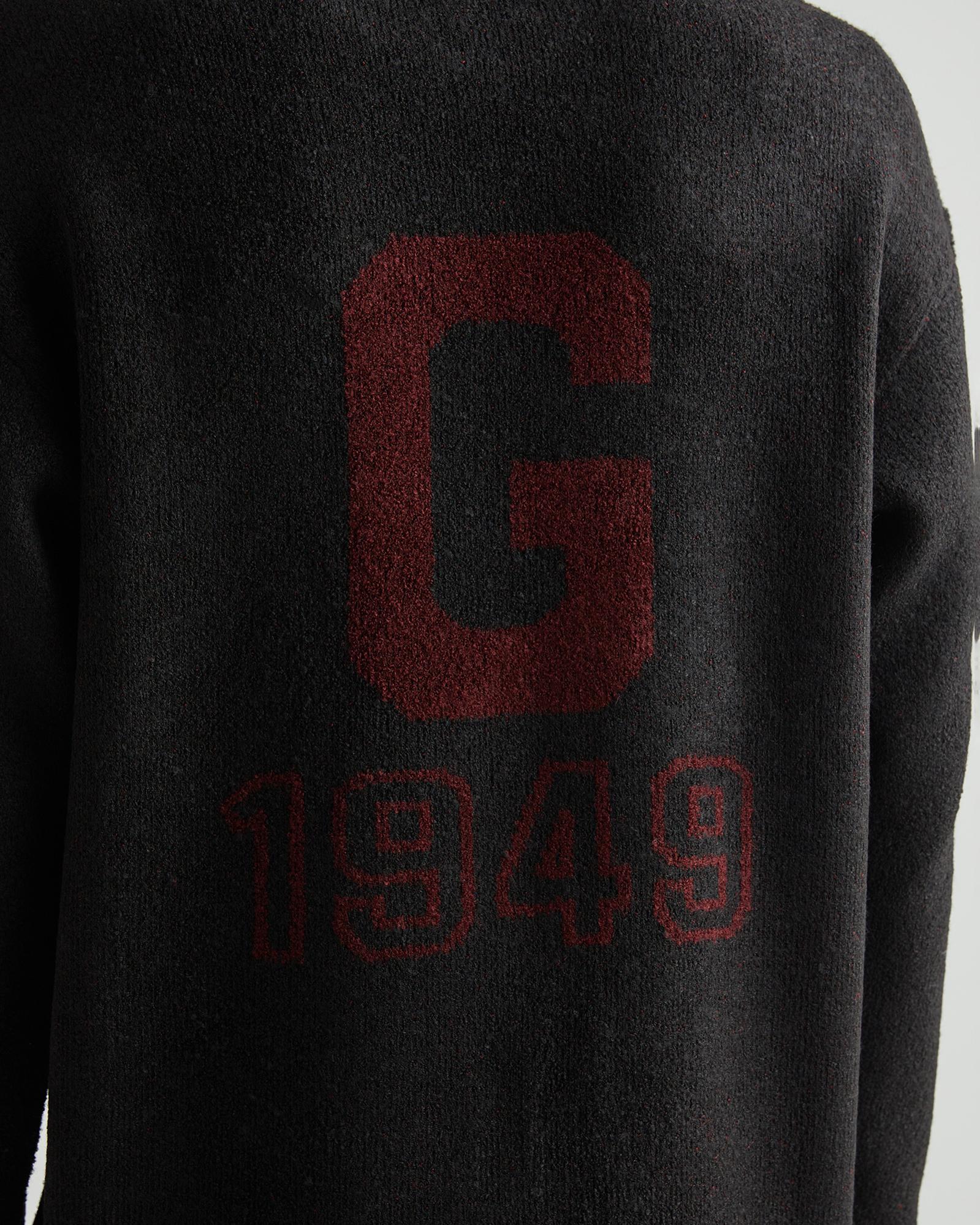 GANT Erkek Siyah Relaxed Fit Bisiklet Yaka Logolu Kazak