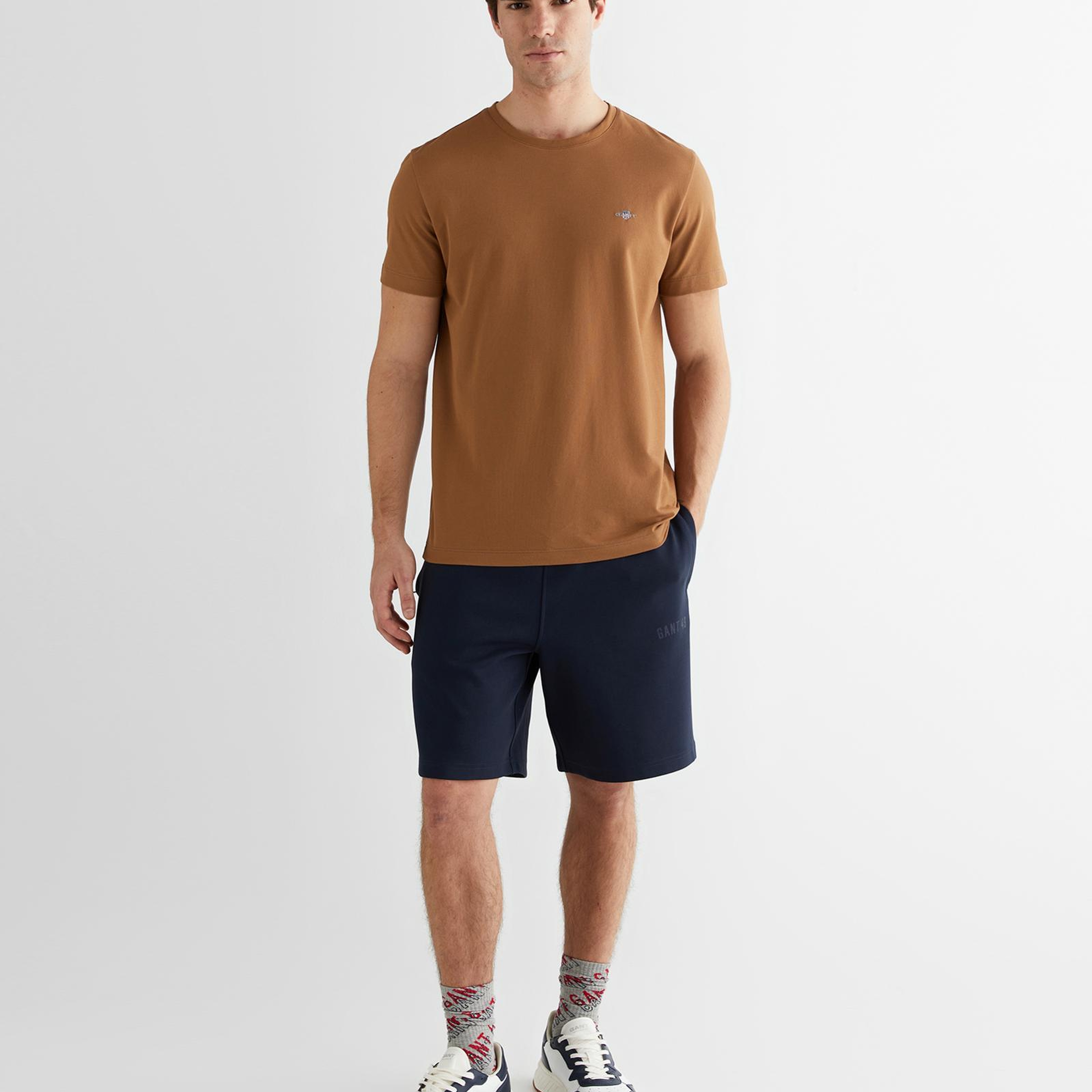 GANT Erkek Lacivert Regular Fit Logolu Şort